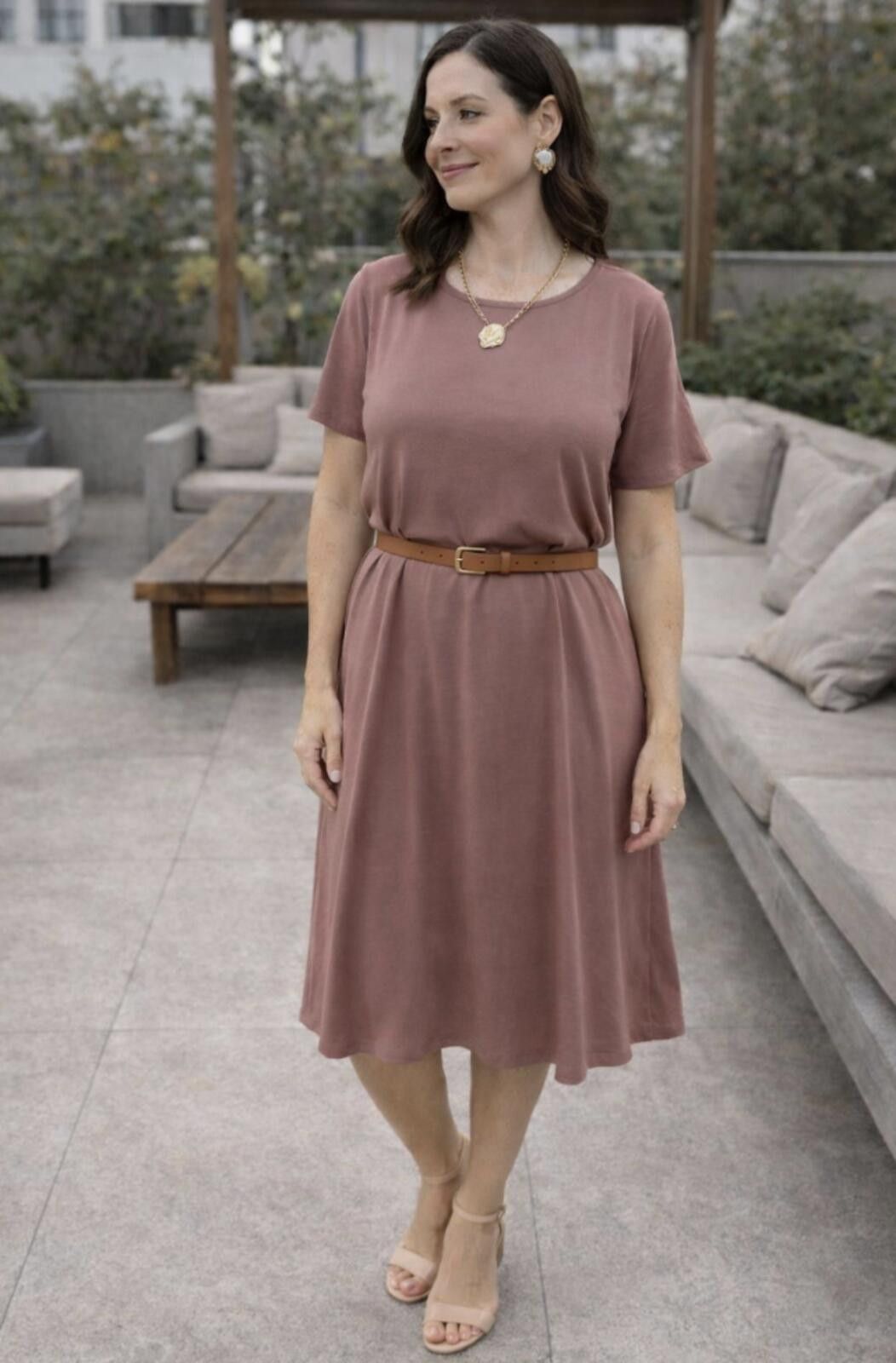 Forever 21 FOREVER 21 T-Shirt Dress Dusty Rose Size S NWT Modal Cozy Size S / US 4 / IT 40 - 1 Thumbnail