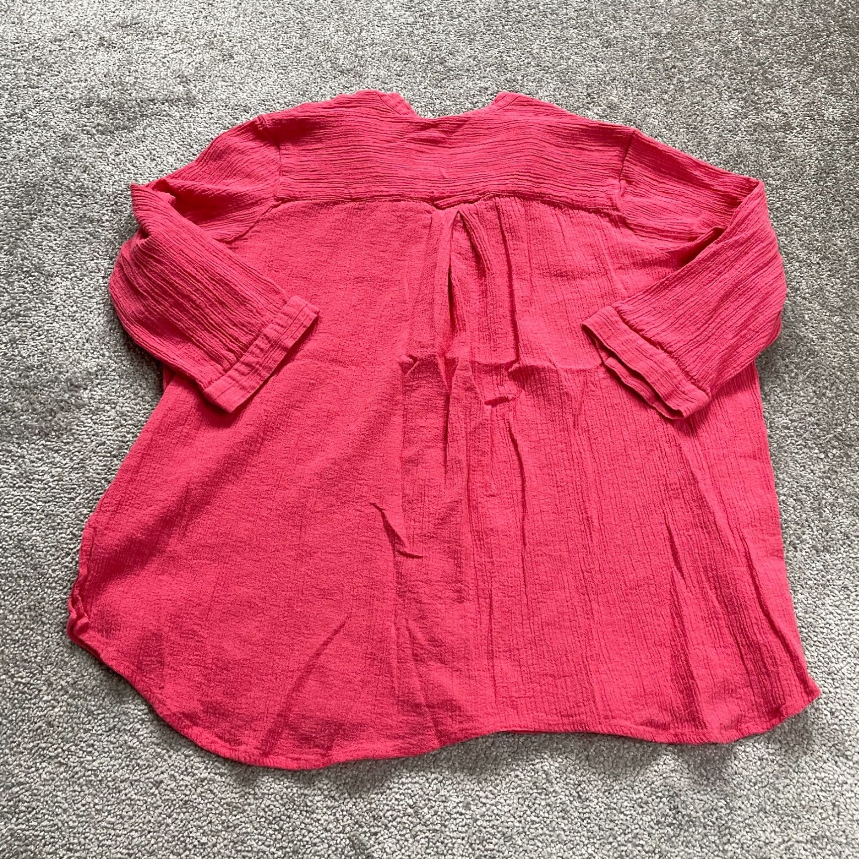 Pinko VINTAGE Bedford Fair Blouse Shirt Womens Large Pink 3/4 Sleeve Cotton Knit Casual Top Adult Large Pink Classic Womens Size L / US 10 / IT 46 - 2 Thumbnail