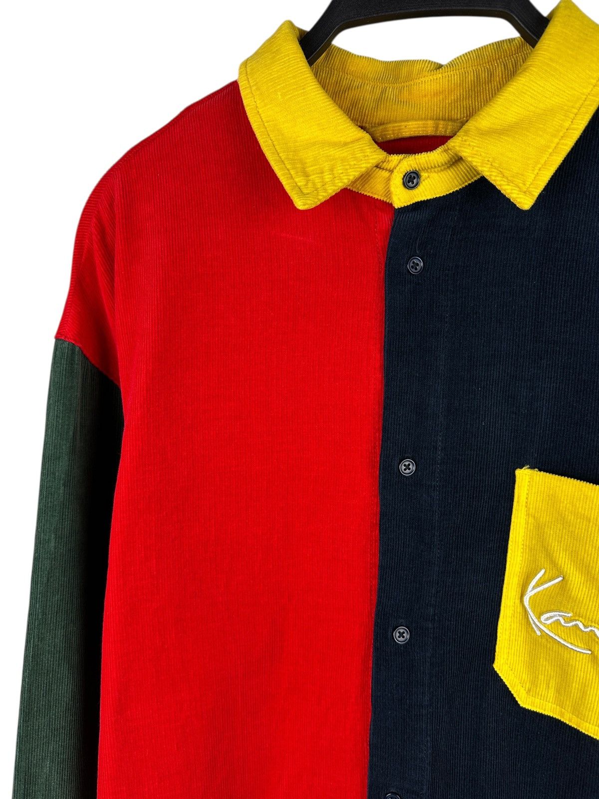 Karl Kani Karl Kani Signature Corduroy Long Sleeve Shirt Colorblock Size US M / EU 48-50 / 2 - 2 Thumbnail