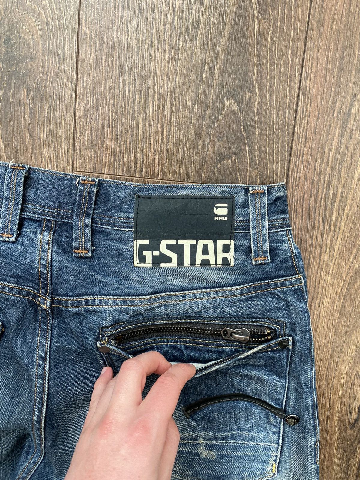 G-Star × Vintage Vintage G-Star Raw Faded Denim Jeans Japanese Y2K Size 30/32 Size US 32 / EU 48 - 9 Thumbnail