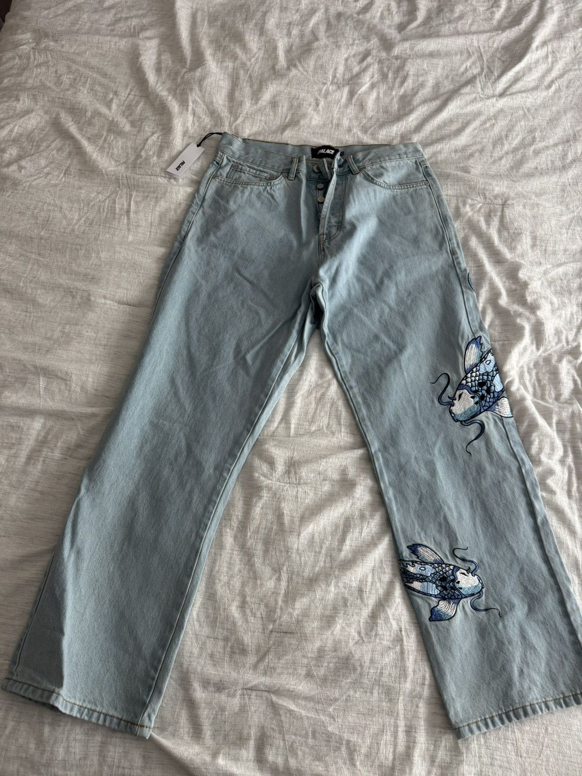 Palace Palace x Doraemon P90 jean (black stone wash) (32) | Grailed