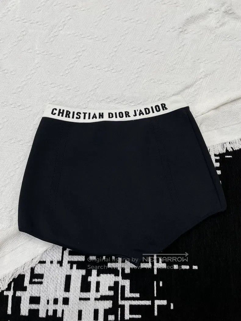 Dior Dior Size S Black waist logo letter leggings shorts Size 42" / US 20 - 3 Thumbnail
