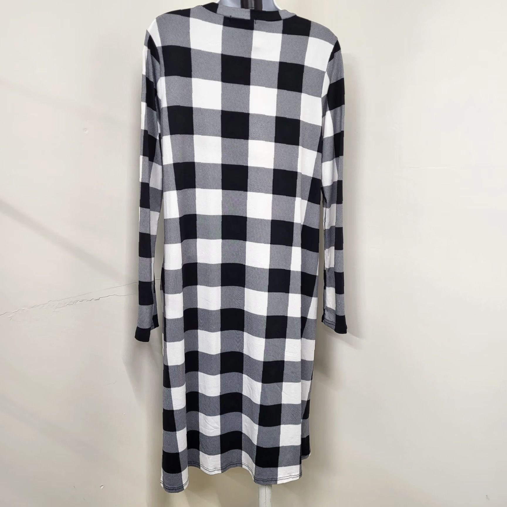 Vintage Cream & Sugar Dress Buffalo Plaid Long Sleeves 2 Pockets 40" Women's Size Medium A-Line Casual Vestment (If "Vestment" not allowed) Size M / US 6-8 / IT 42-44 - 3 Thumbnail