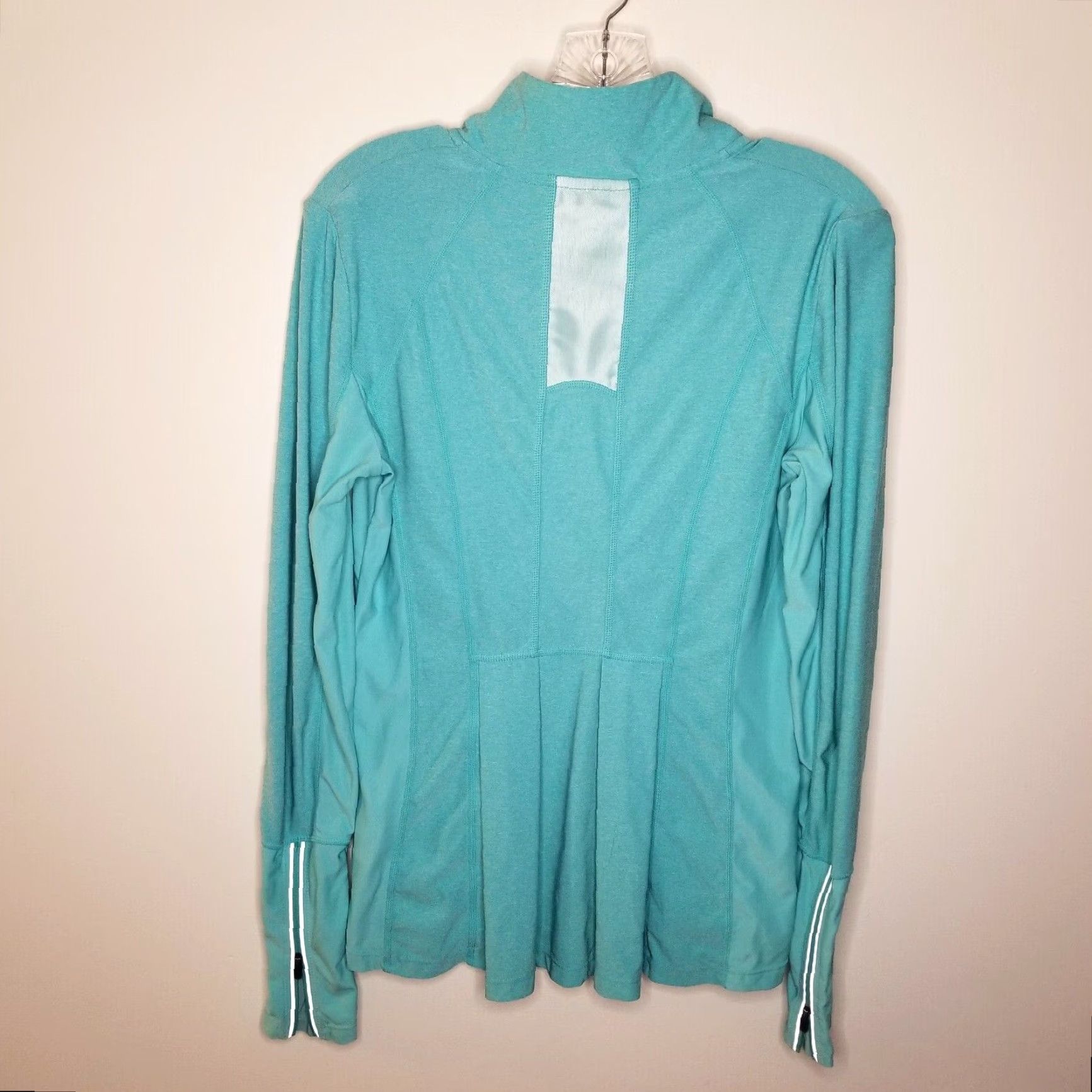 Altea MPG Shirt Long Sleeve Women’s 1/4 Zip Running Athletic Top Size M Green Teal Breathable 1/4 Zip Athletic Running Shirt Women Size M / US 6-8 / IT 42-44 - 5 Thumbnail
