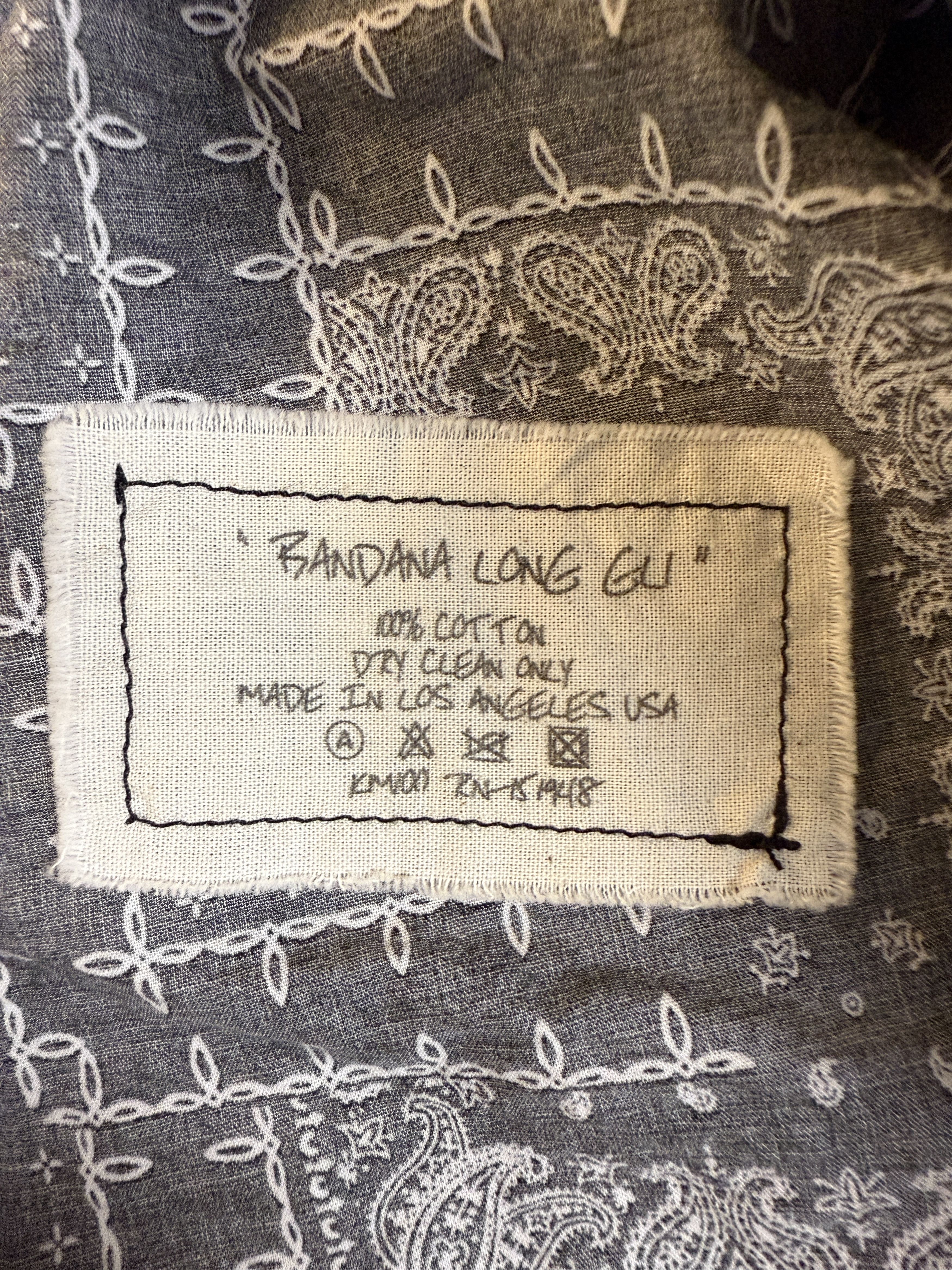 Greg Lauren Greg Lauren Bandana Long GL1 Kimono Size US XL / EU 56 / 4 - 7 Thumbnail