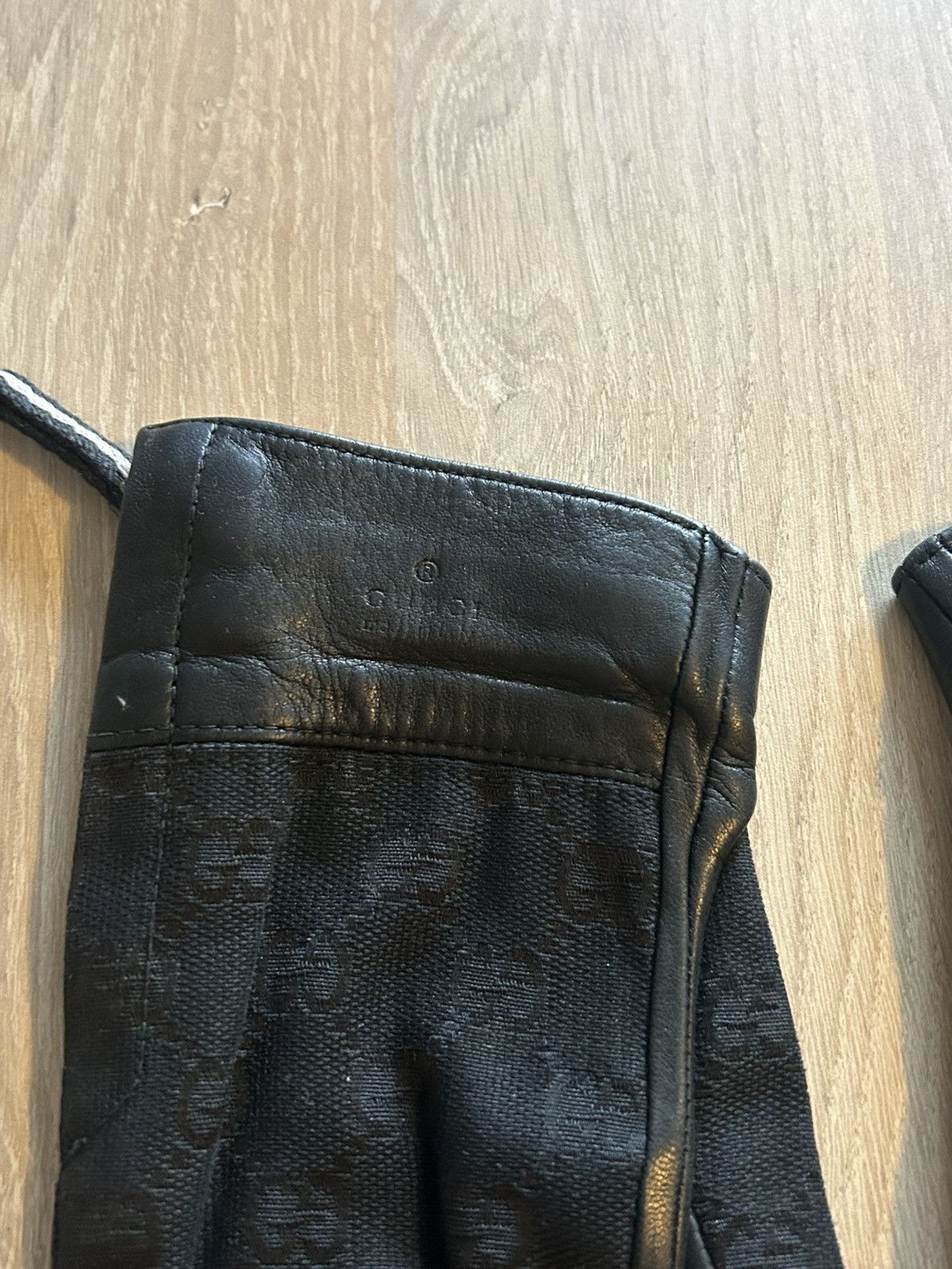 Gucci Gucci GG Monogram Leather Gloves Size ONE SIZE - 8 Thumbnail