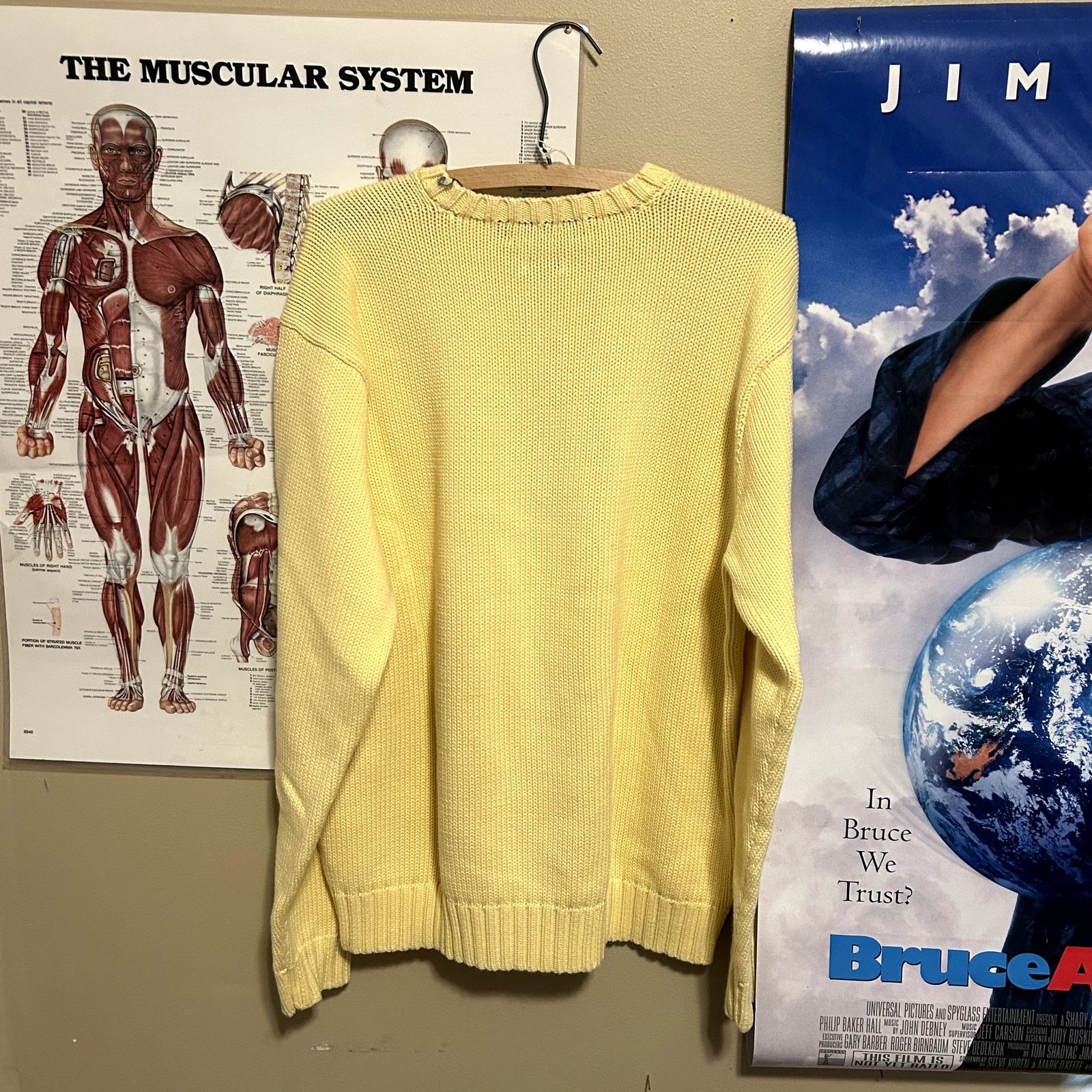 Polo Ralph Lauren Polo Knit Yellow Sweater V-Neck Large Stained Size US L / EU 52-54 / 3 - 5 Thumbnail