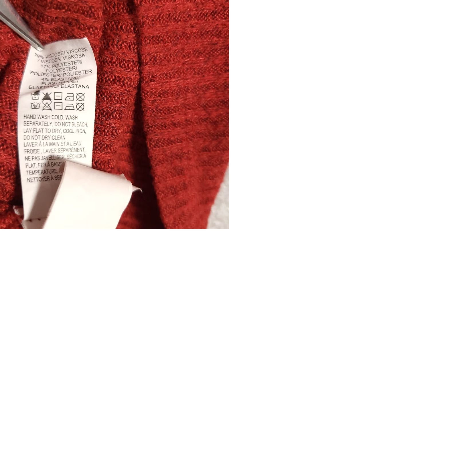 Lucky Brand Lucky Brand Sweater Women's XL Dark Orange Boat Neck Knit Ribbed Tie Sleeve Flared Sleeve Knit Pullover Size XL / US 12-14 / IT 48-50 - 9 Thumbnail