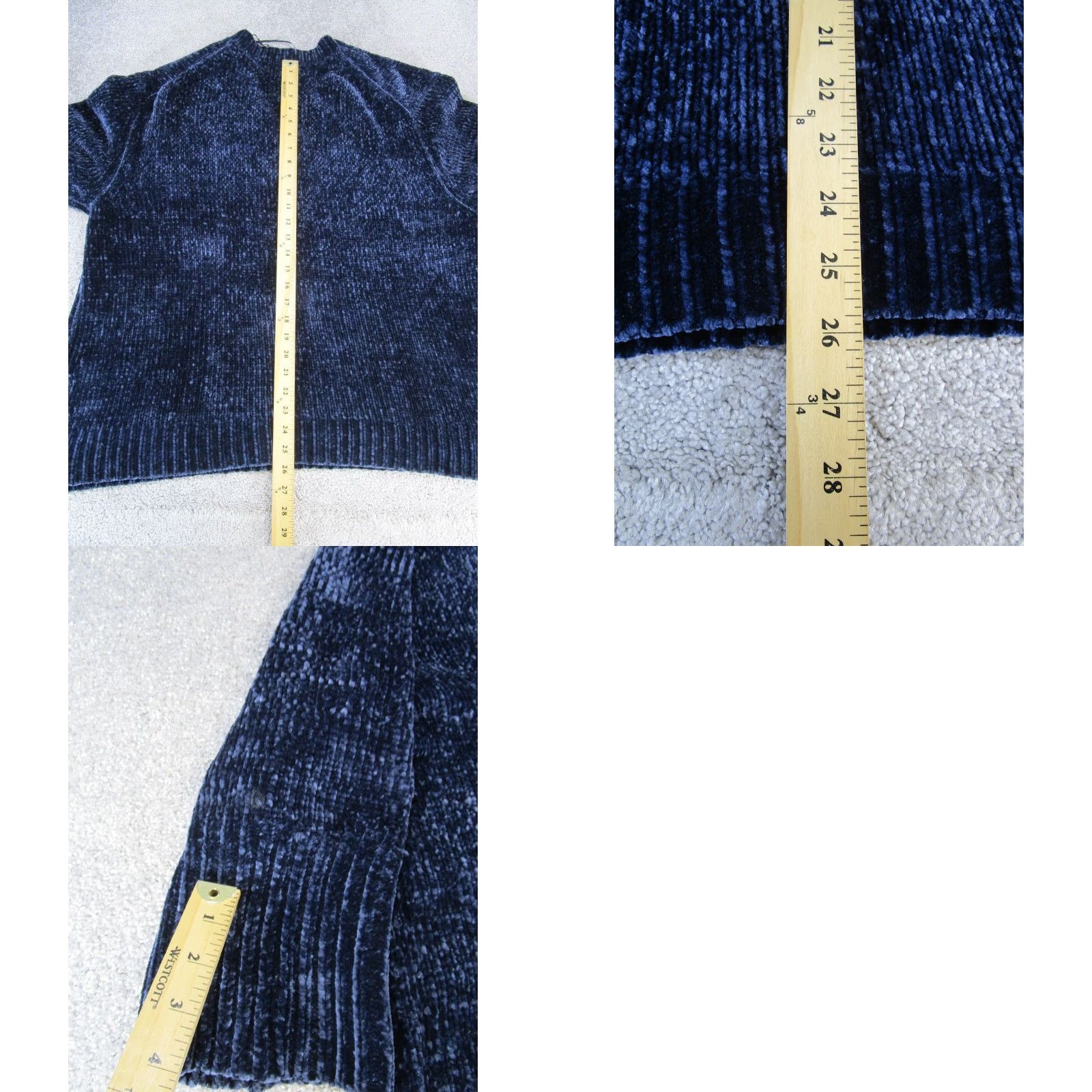 Zara Zara Sweater Womens M Regular Blue Long Sleeve V-Neck Knit Pullover Size M / US 6-8 / IT 42-44 - 8 Thumbnail