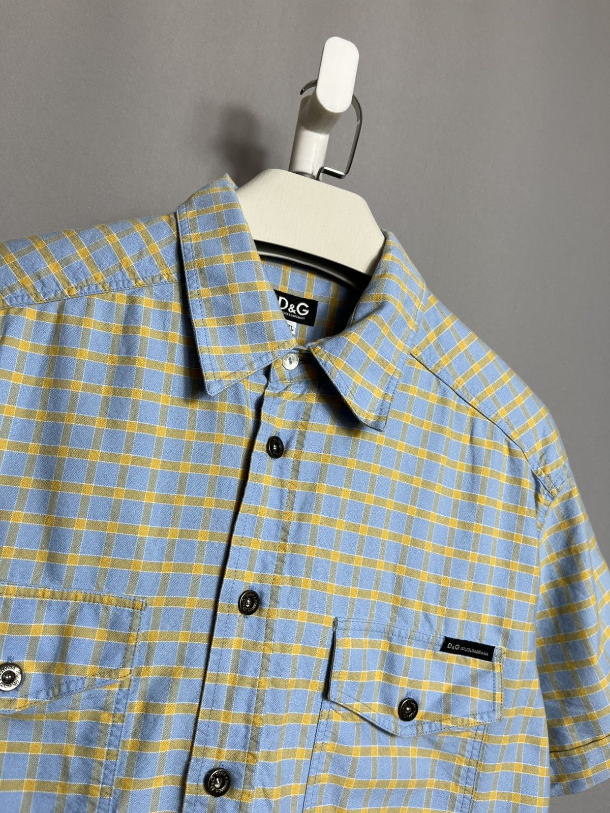 Dolce & Gabbana dolce & gabbana plaid shirt button short sleeve slim mens Size US XXL / EU 58 / 5 - 2 Thumbnail
