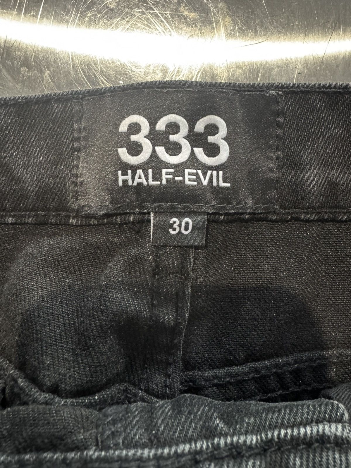 Half Evil Half Evil Black Baggy Jeans Size US 30 / EU 46 - 4 Thumbnail
