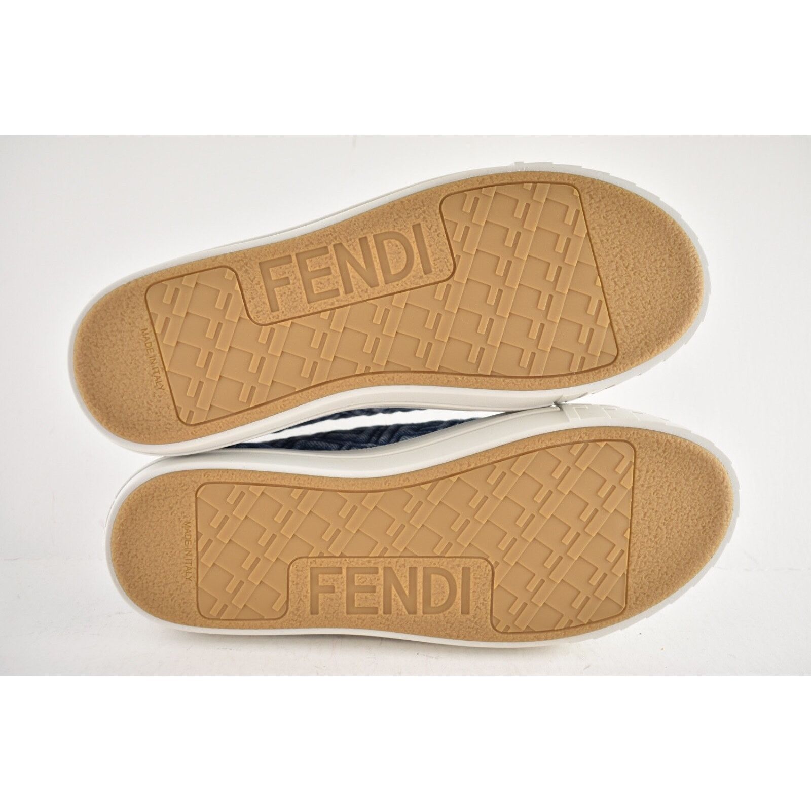 Fendi Fendi Domino Denim Platform Logo Low Top Trainer Sneaker Size US 9 / IT 39 - 14 Thumbnail
