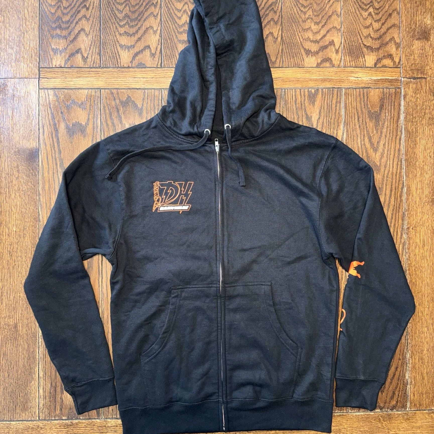 Doublet Dimebag Darrell Full Zip Hoodie Hardware Double Sided Mens Hoodie Black 28 long by 21.75 Graphic Print Zip Pockets Cotton Fleece Size US M / EU 48-50 / 2 - 3 Thumbnail