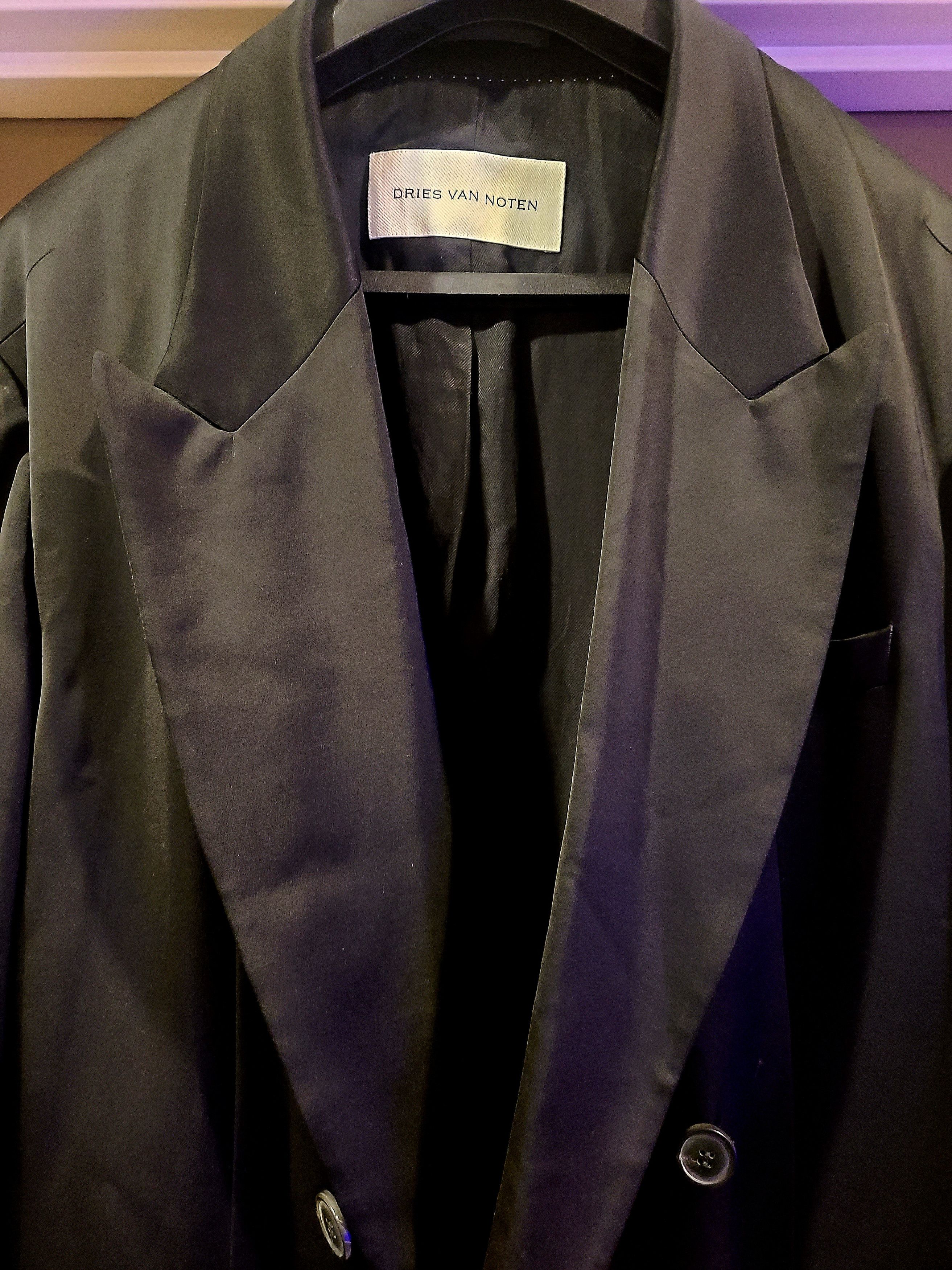 Dries Van Noten Dries Van Noten Black Oversized Double-Breasted Coat Size US L / EU 52-54 / 3 - 4 Thumbnail