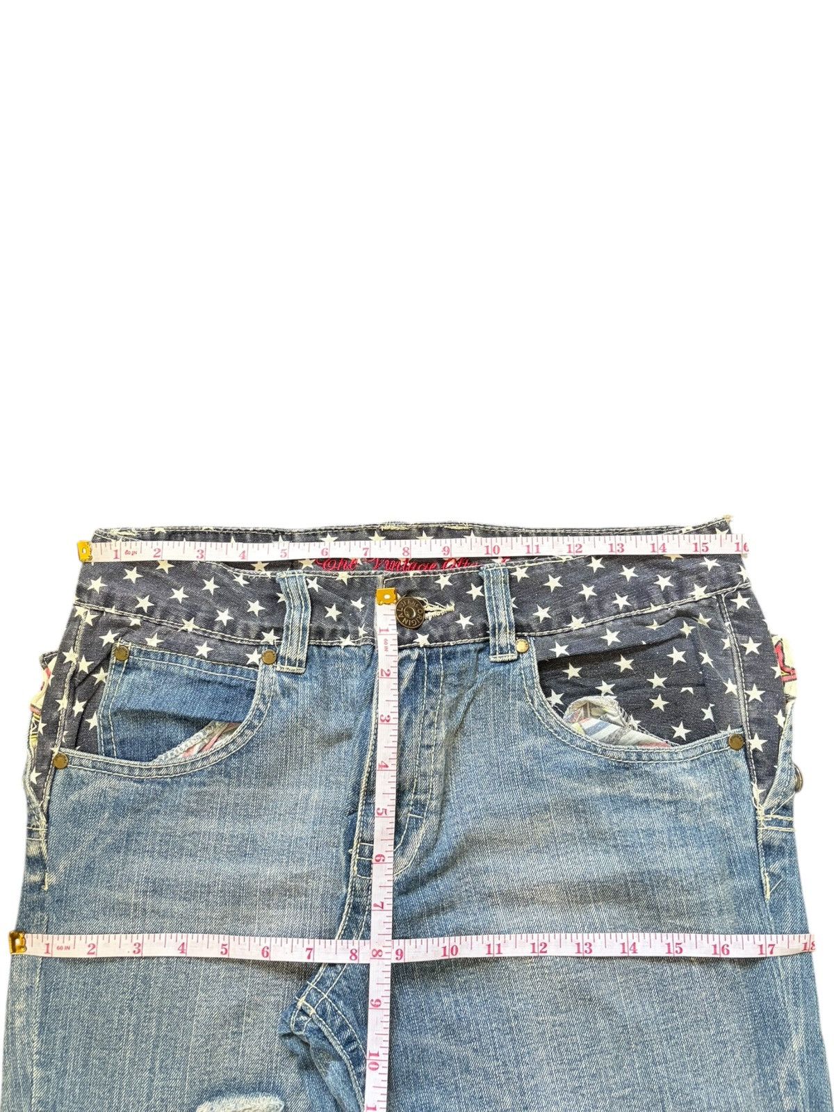 Ksubi Vintage Japanese Brand Double Waist Distress Jeans Size 31" - 6 Thumbnail