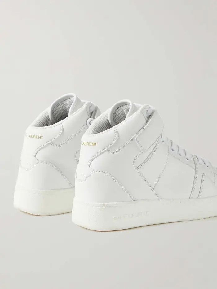 Saint Laurent Paris o1bcso1str1225 Lax Sneakers In Washed Out Effect in White Size US 8.5 / IT 38.5 - 3 Thumbnail