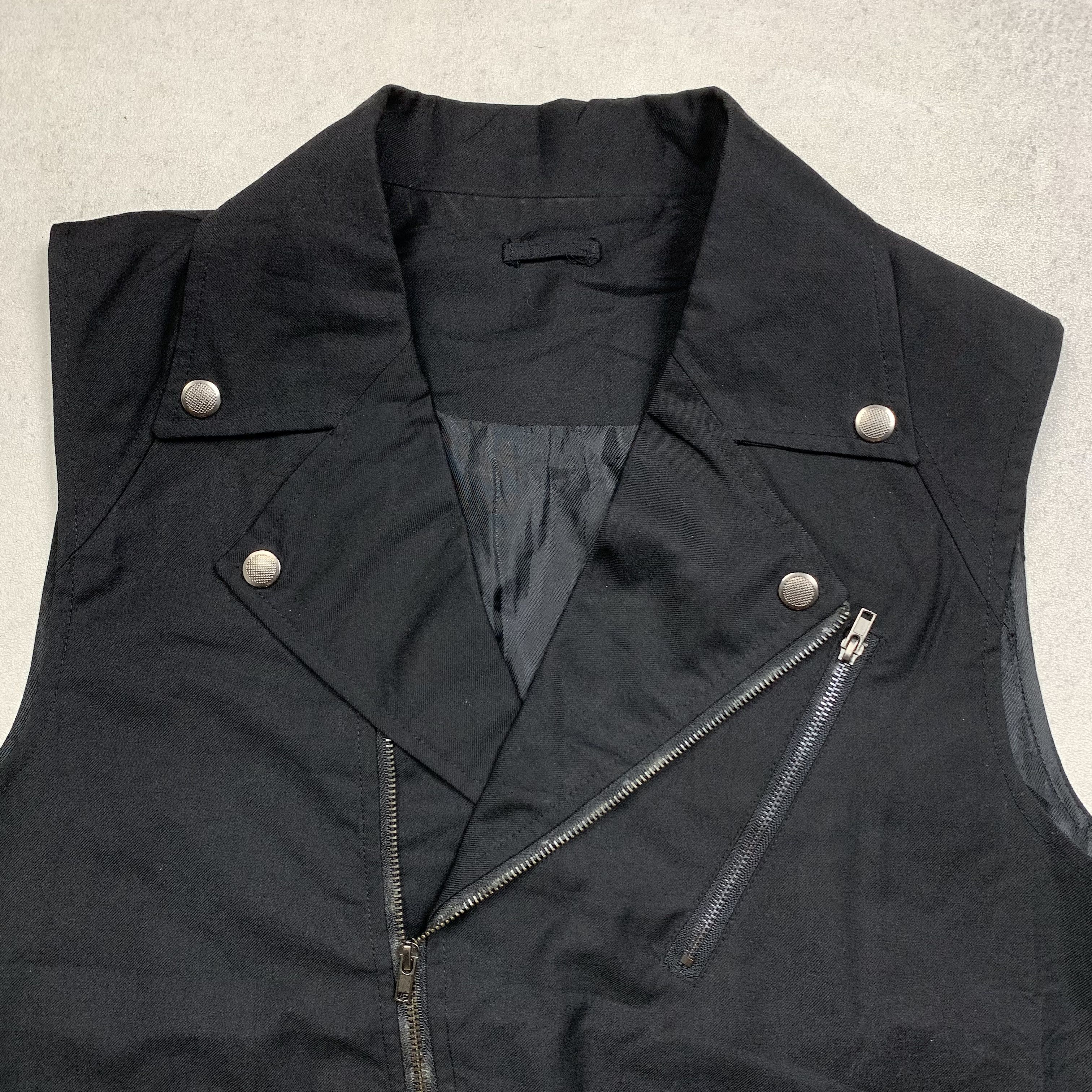 Japanese Brand Timely Warning Vest Perfecto Rockstar Biker Tuxedo Size US M / EU 48-50 / 2 - 2 Thumbnail