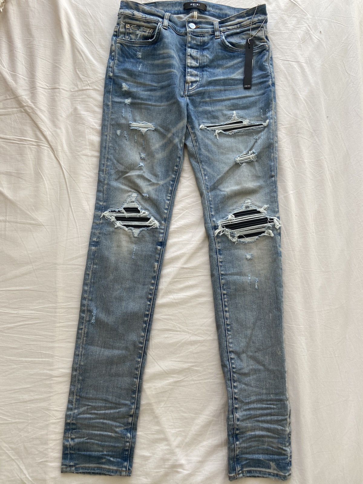 Amiri AMIRI Black Patch- 222 PXMD001: MX1 Size US 32 / EU 48 - 1 Thumbnail
