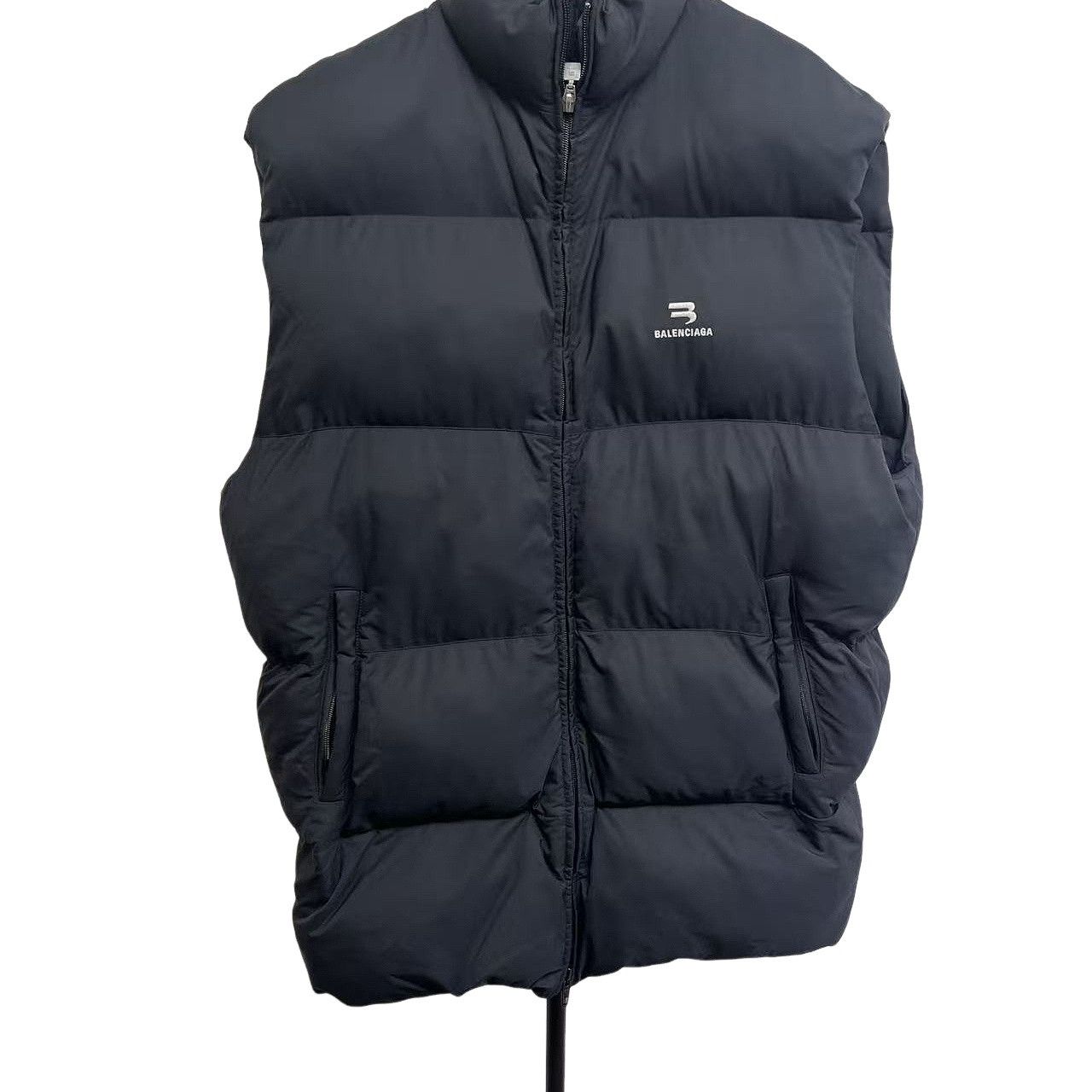 Balenciaga Balenciaga C Shaped Quilted Navy Blue Puffer Vest