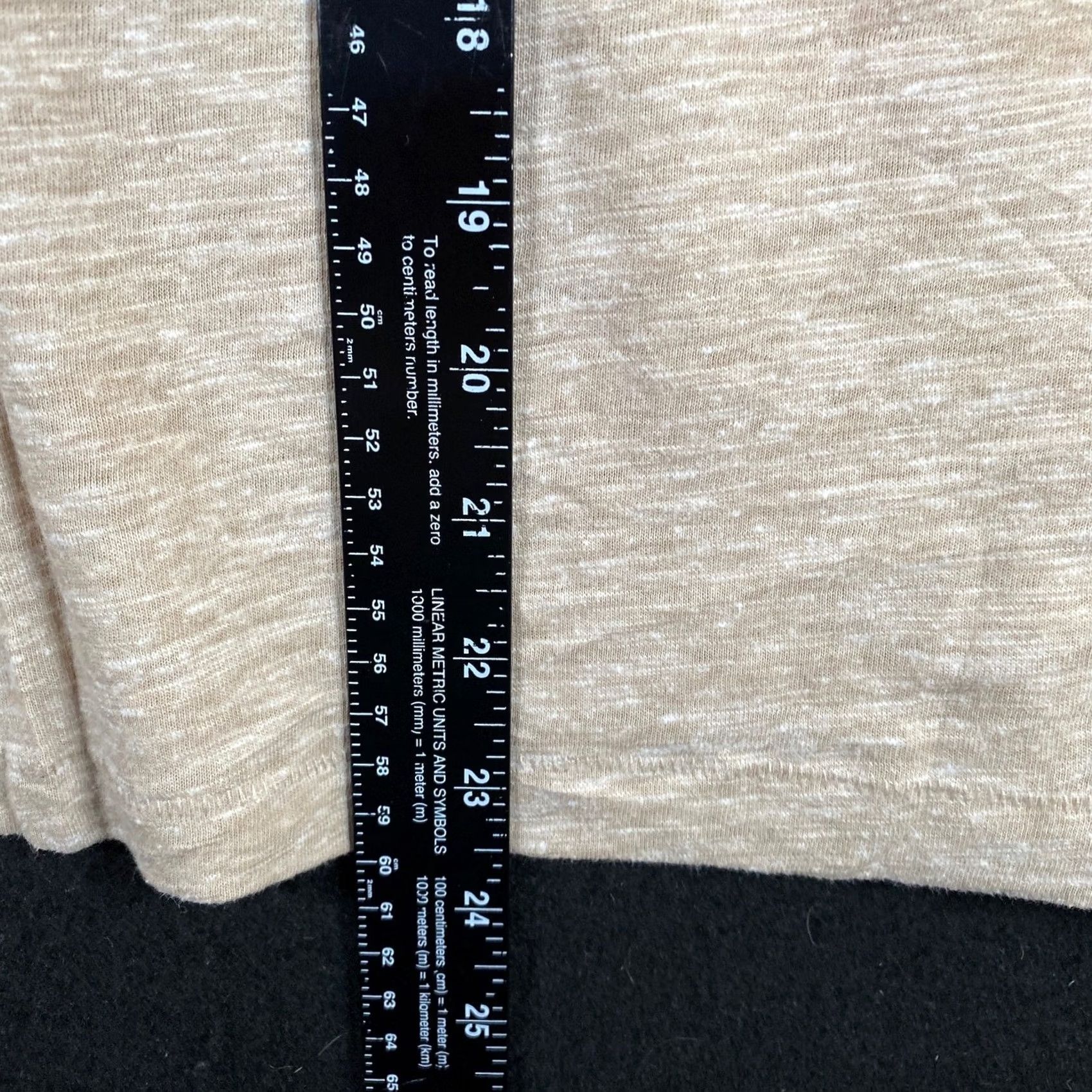 Ann Taylor Ann Taylor LOFT Womens Shirt Tan Heathered Boat Neck Long Sleeve Stretch Medium Size M / US 6-8 / IT 42-44 - 7 Thumbnail