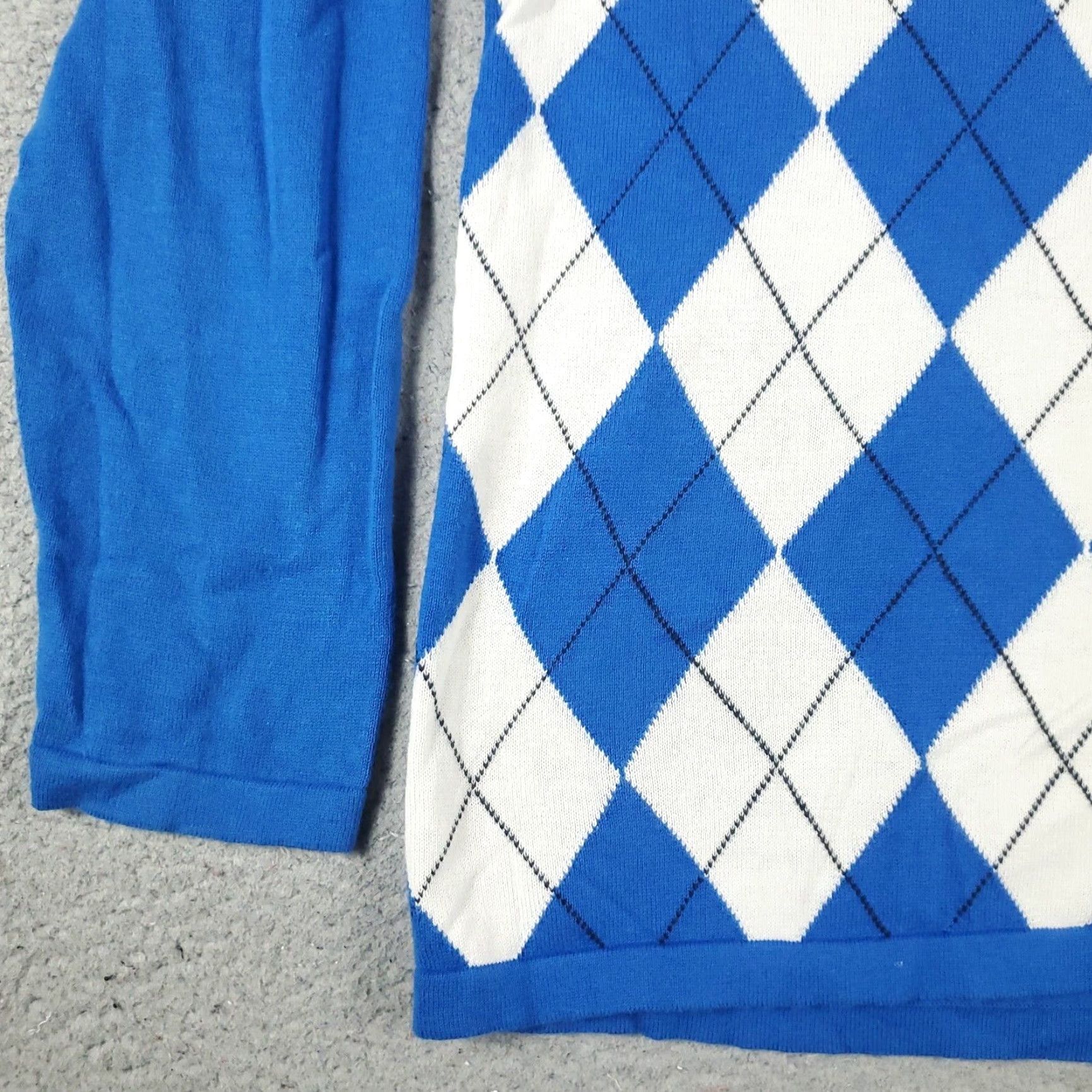 Tommy Hilfiger Tommy Hilfiger Argyle Sweater Womens Medium Blue Casual Pullover Size M / US 6-8 / IT 42-44 - 3 Thumbnail