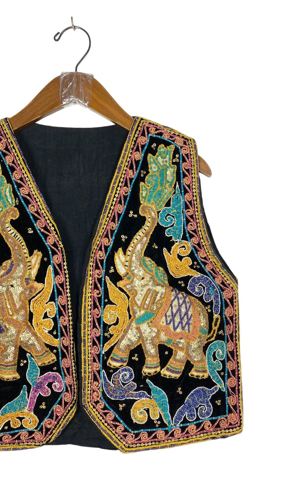 Vintage Vtg Traditional Kalaga Vest Puffy Elephant Fully Embroidered Size US S / EU 44-46 / 1 - 5 Thumbnail