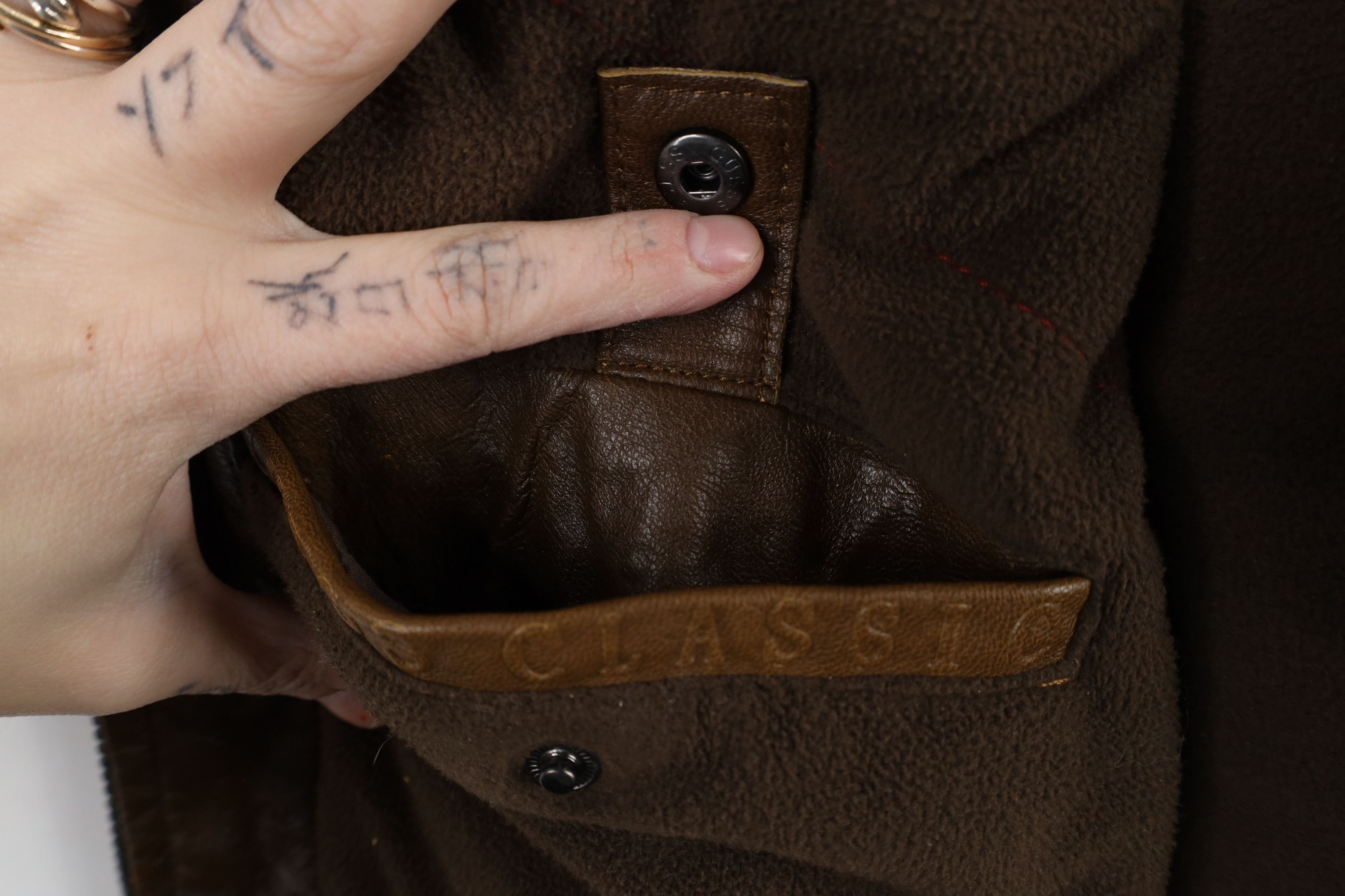 Guess × Vintage Vintage 90s Guess Lined Leather Bomber Jacket Brown Size US M / EU 48-50 / 2 - 11 Thumbnail