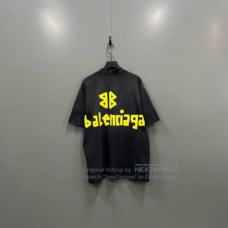 Balenciaga Balenciaga Tape Logo Short Sleeve Tee. Size US S / EU 44-46 / 1 - 2 Thumbnail