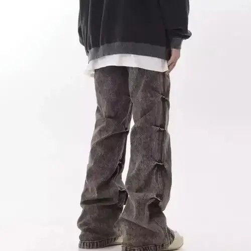 Jean Distressed Wide Leg Pants American Style Size US 32 / EU 48 - 4 Thumbnail