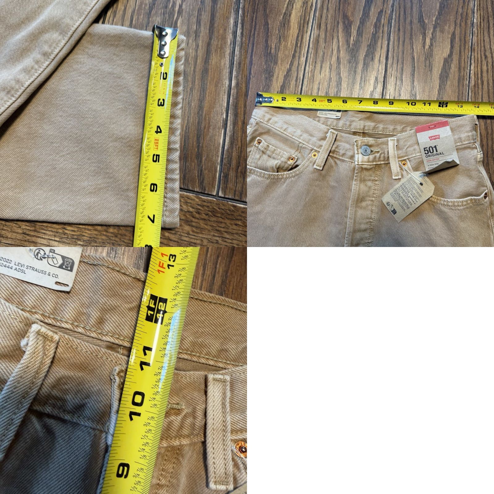 Levi's Levi's 501 Original Tan Button Fly Jeans Men’s 27X30 New with tags Size US 27 - 9 Thumbnail