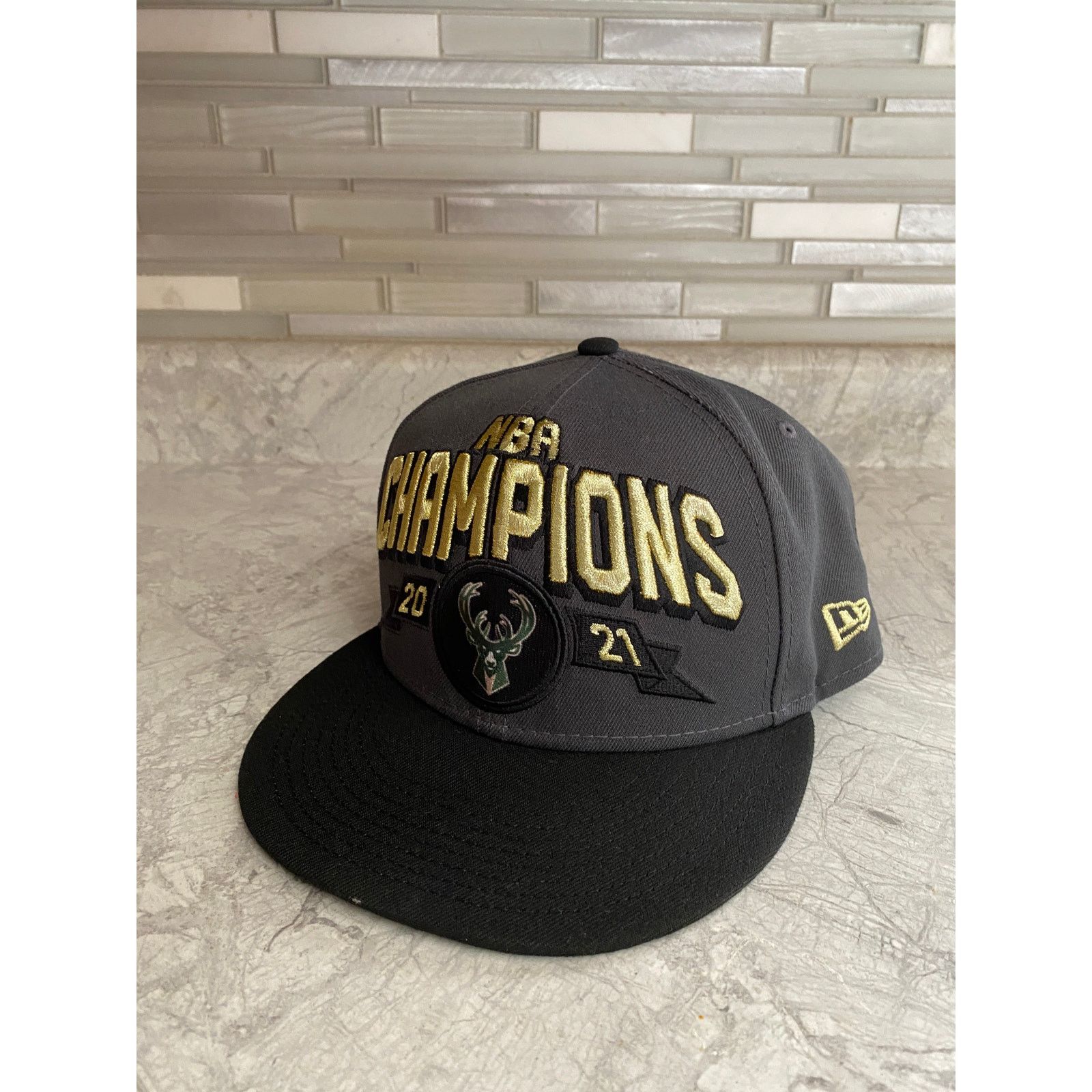 New Era Milwaukee Bucks 2021 NBA Champions New Era Snapback Hat Size ONE SIZE - 1 Thumbnail