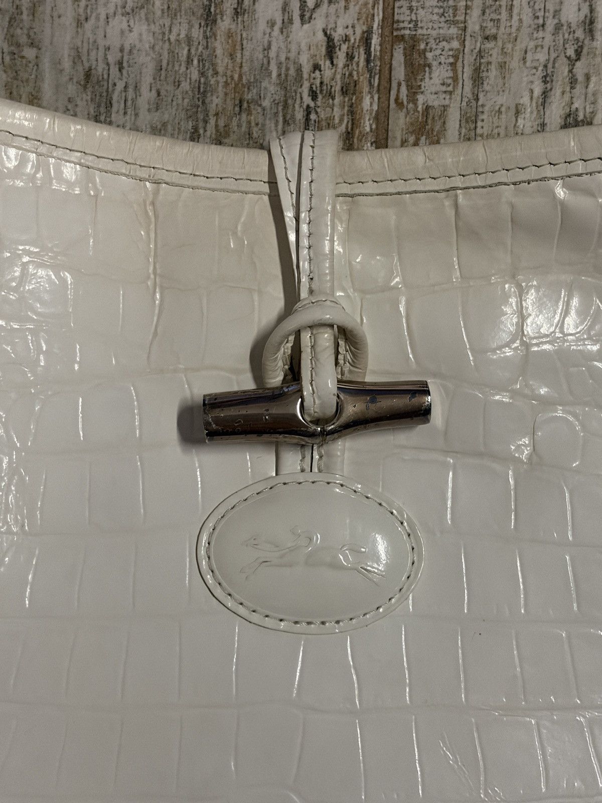 Longchamp Longchamp Roseau Croc-Embossed Leather Hobo Bag Size ONE SIZE - 2 Thumbnail