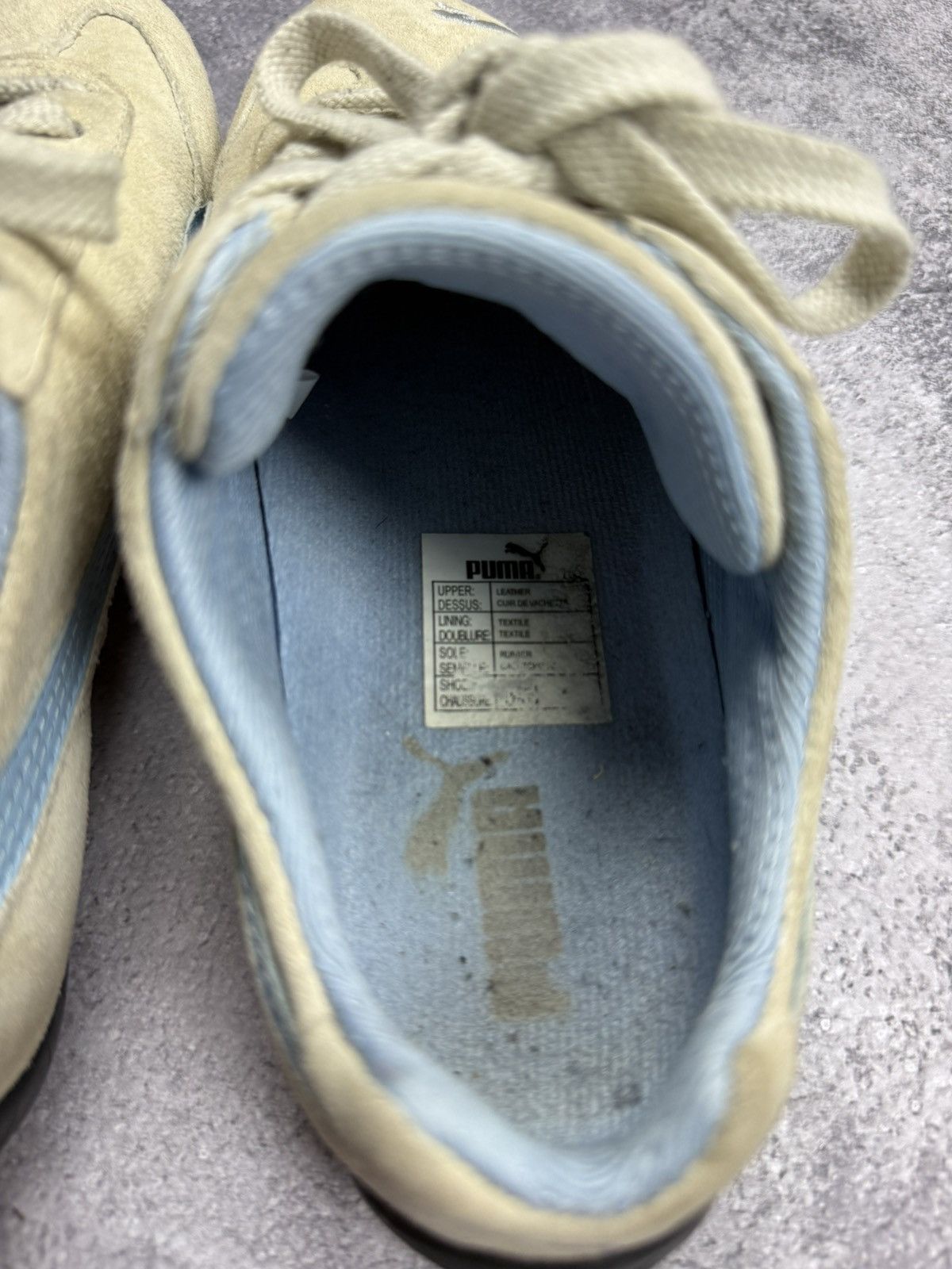 Puma Vintage Y2K Puma Speedcat Low Top Suede Beige/Blue Sneakers Size US 7 / IT 37 - 15 Thumbnail