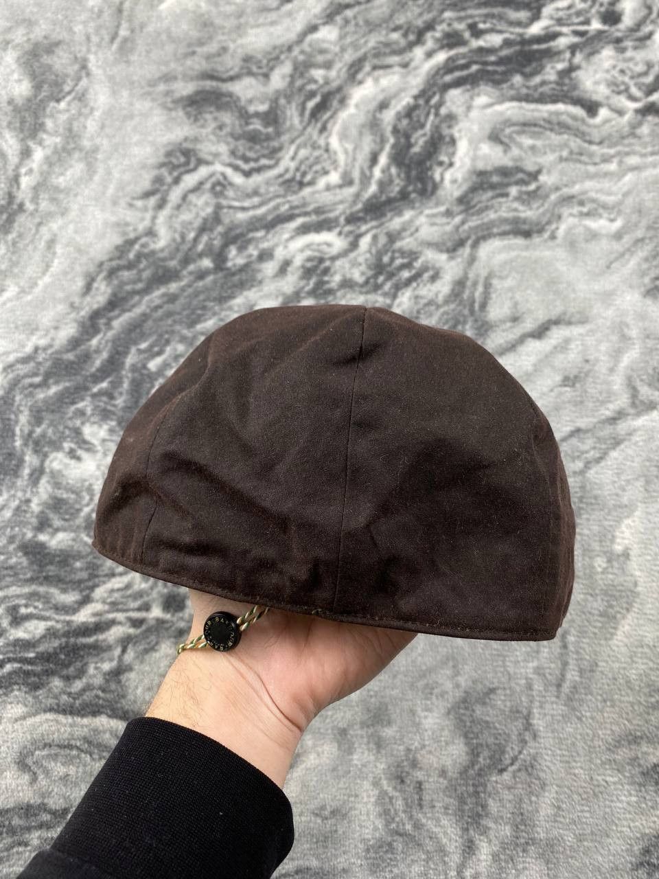 Barbour NEW Barbour Waxed Cotton Flat Cap Men Size 7 Brown Size ONE SIZE - 6 Thumbnail