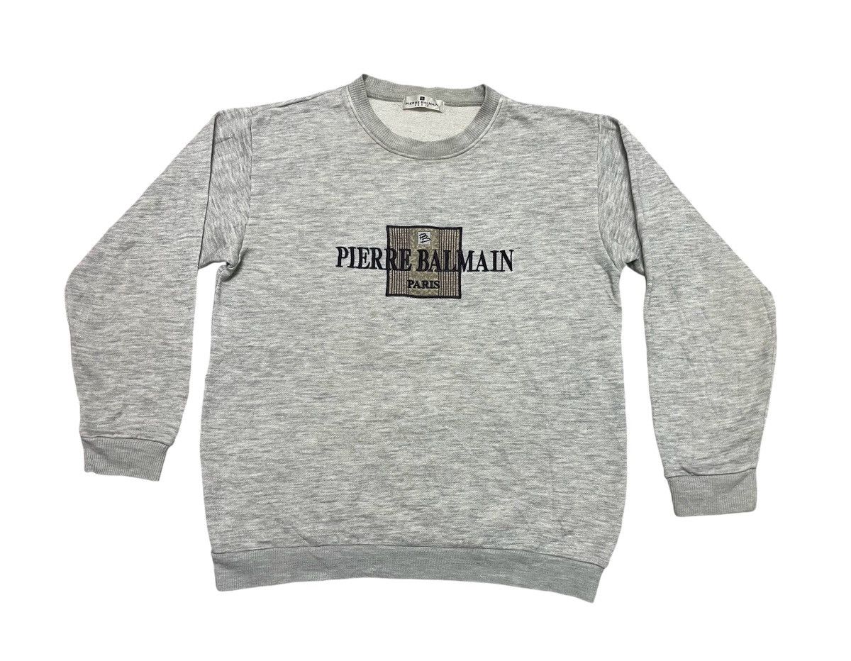 Japanese Brand × Pierre Balmain × Vintage 90s PIERRE BALMAIN PARIS EMBROIDERY LOGO CREWNECK Size US M / EU 48-50 / 2 - 1 Thumbnail