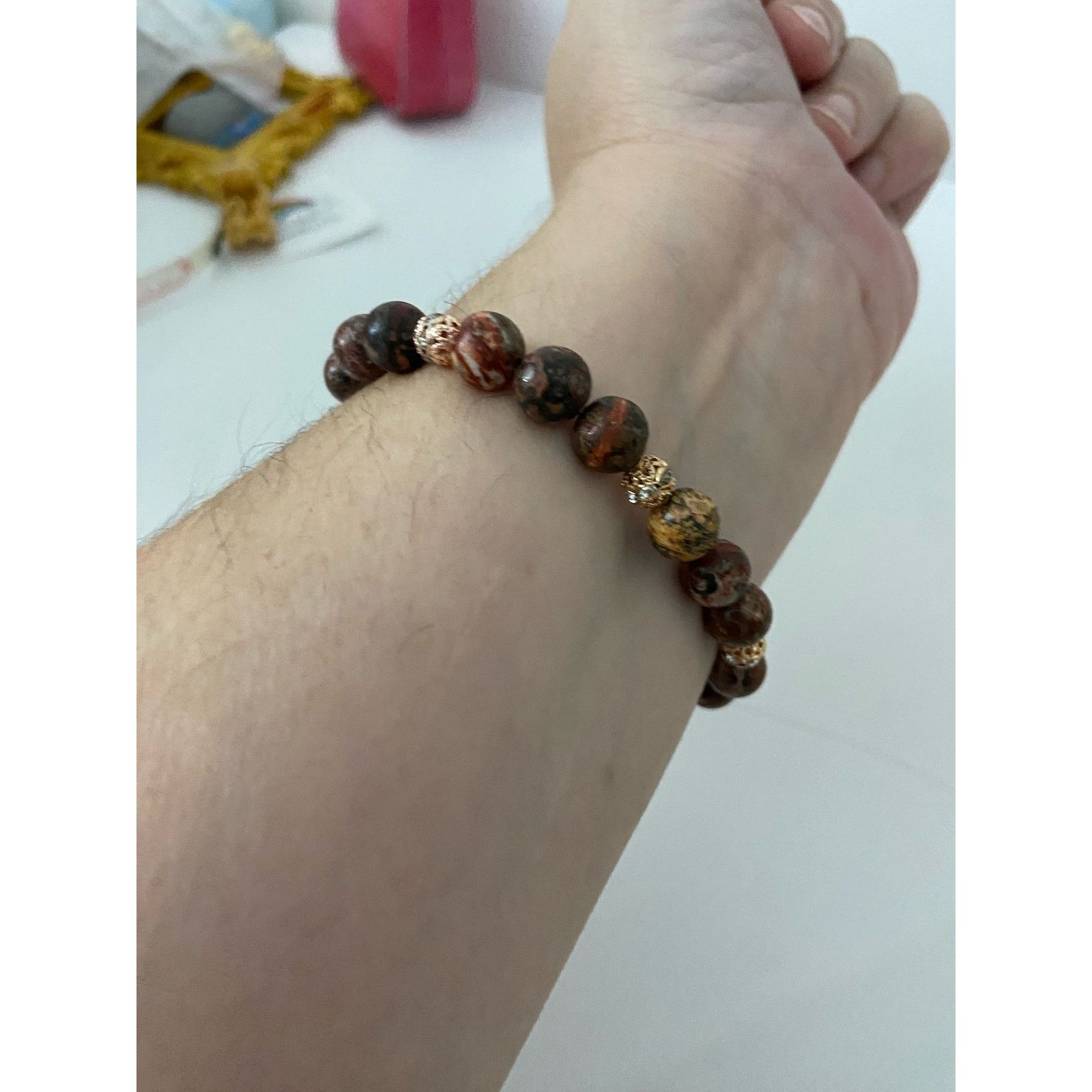 Handmade tigers eye jasper bracelet Size ONE SIZE - 4 Thumbnail