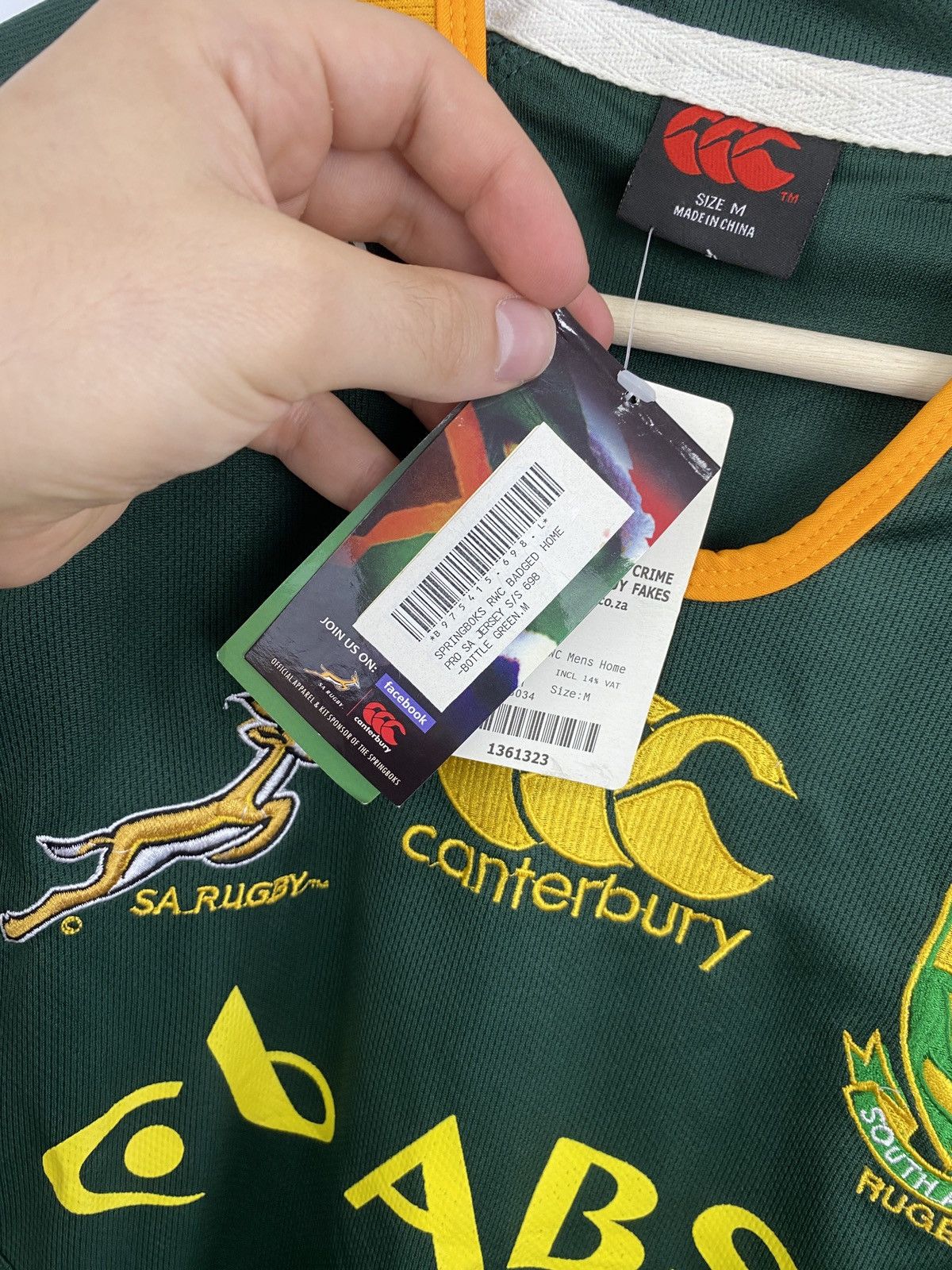 Canterbury of New Zealand 🇿🇦 Vintage Canterbury Sa Rugby South Africa Jersey Football Size US M / EU 48-50 / 2 - 7 Thumbnail
