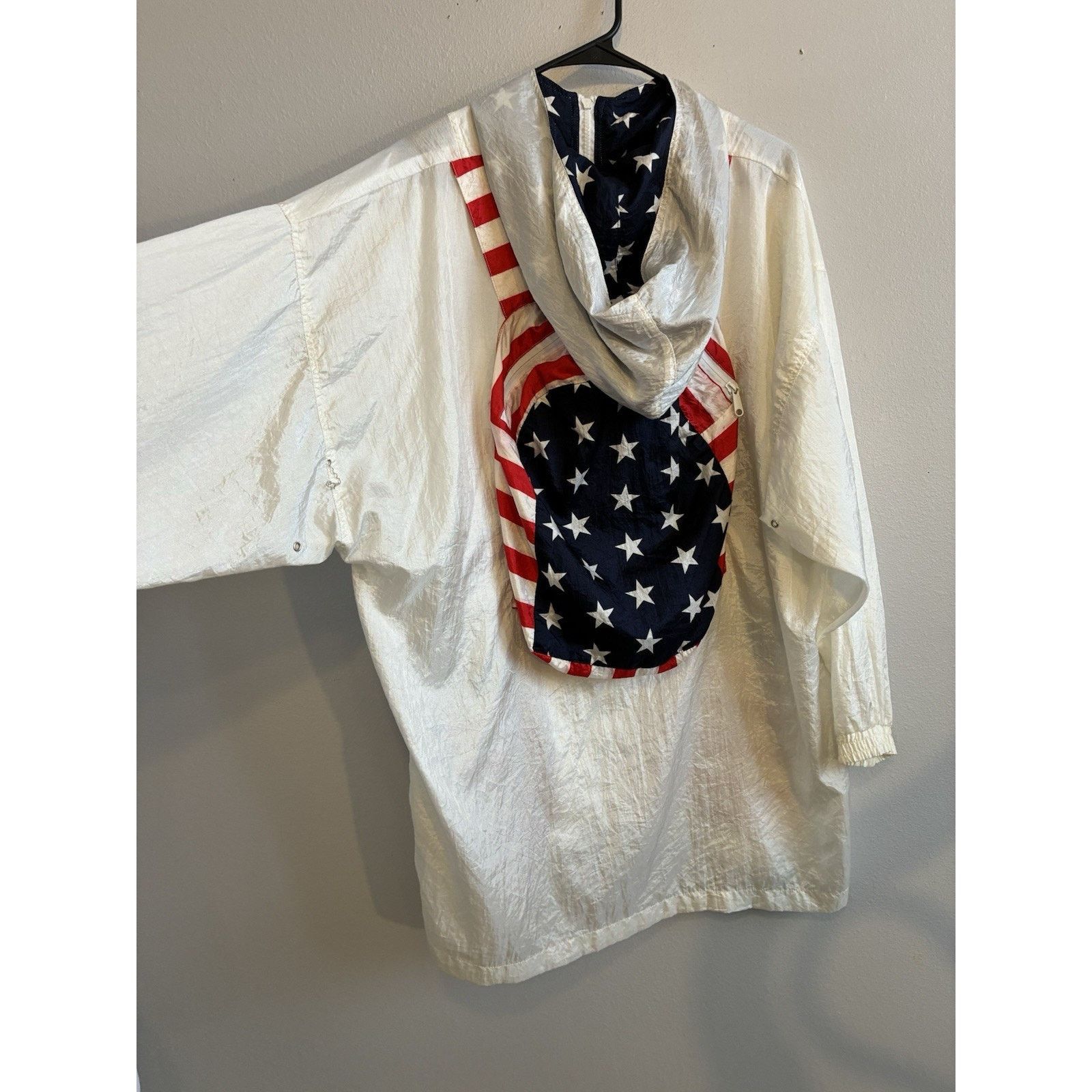 Other VTG 80s USA Flag Jacket Convert Backpack Parachute America L Size US L / EU 52-54 / 3 - 20 Thumbnail