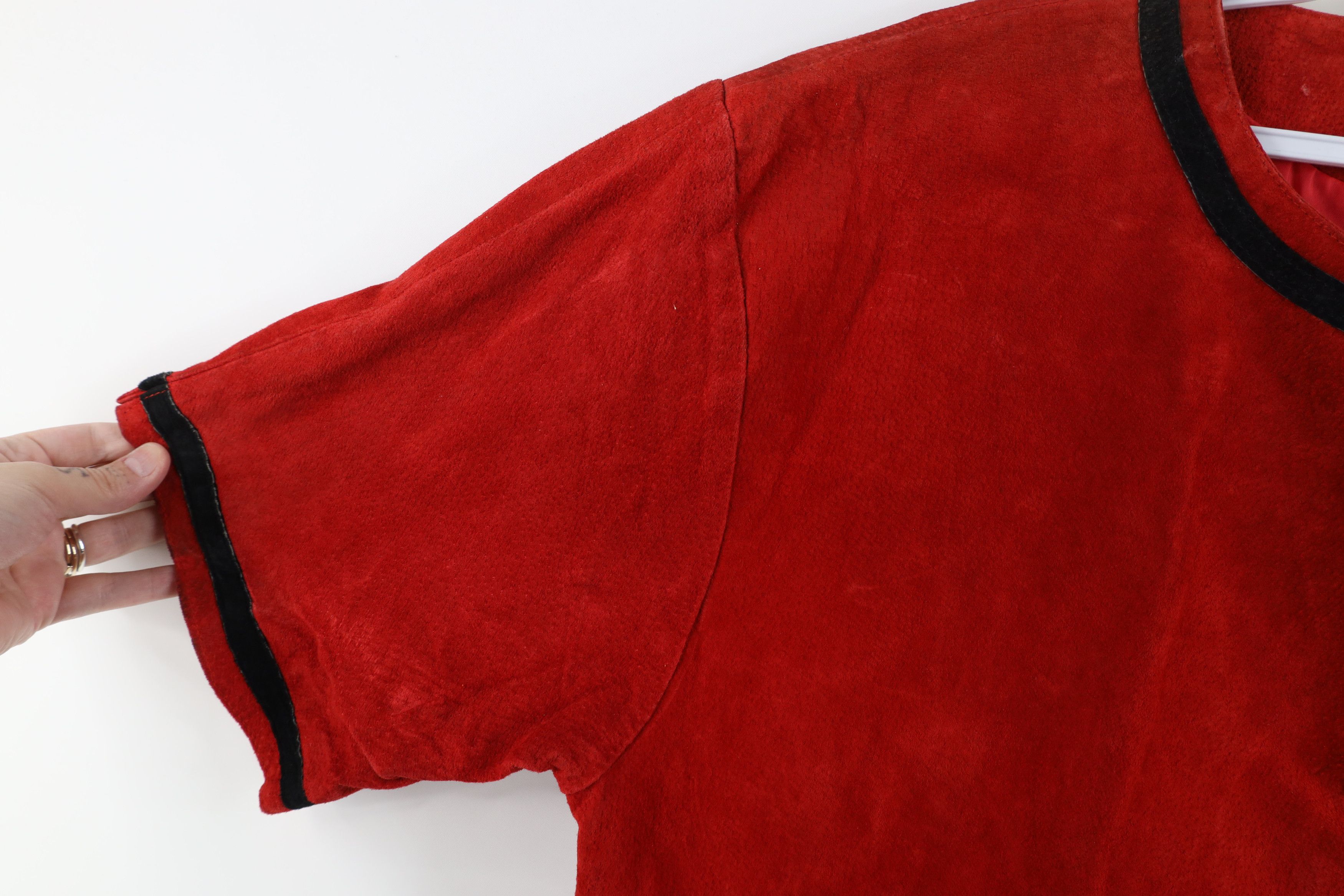 Vintage Deadstock Vintage 90s Streetwear Short Sleeve Suede Jacket Size US XL / EU 56 / 4 - 7 Thumbnail