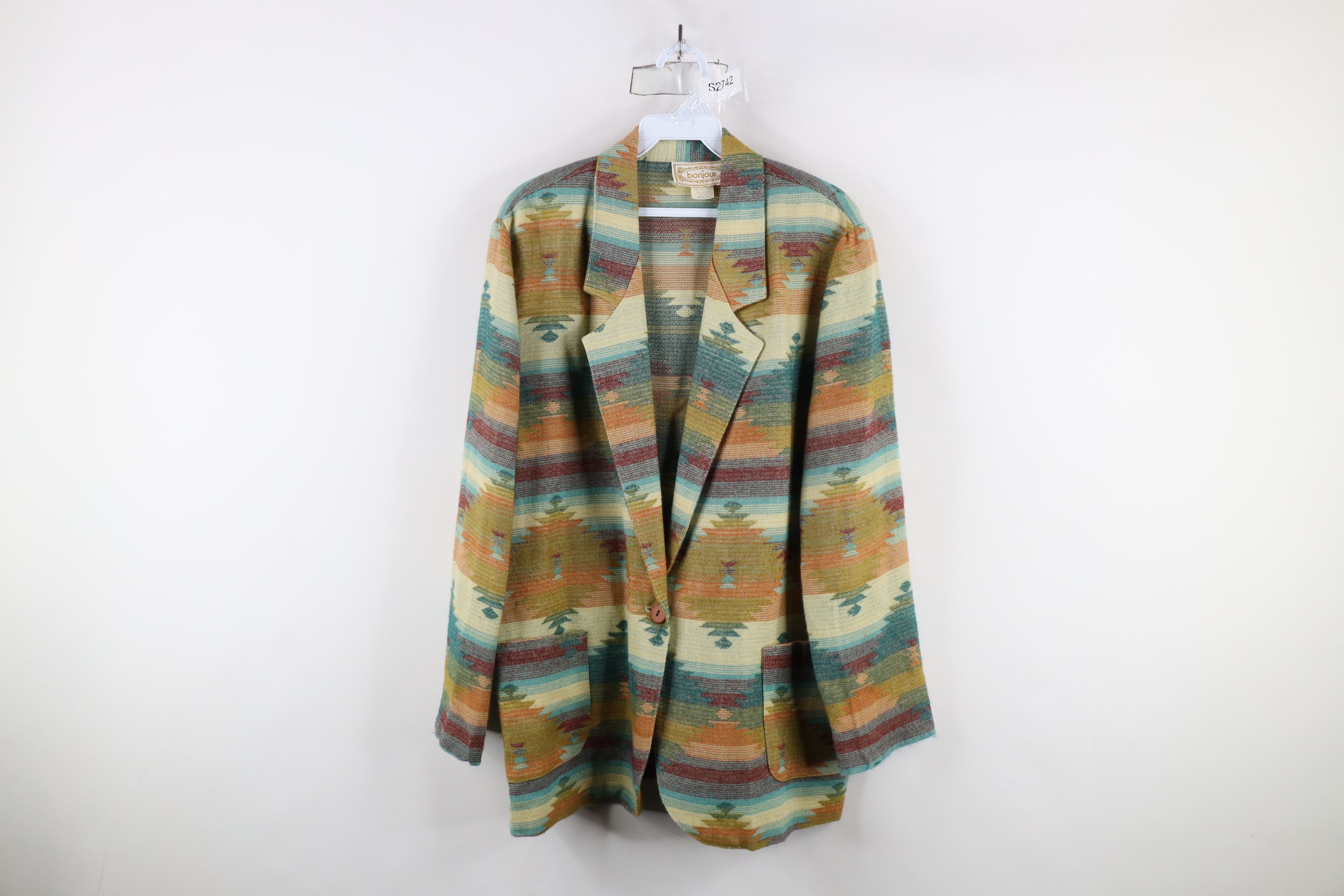 Vintage Vintage 90s Streetwear Southwestern Fiesta Blazer Jacket USA Size M / US 6-8 / IT 42-44 - 1 Thumbnail
