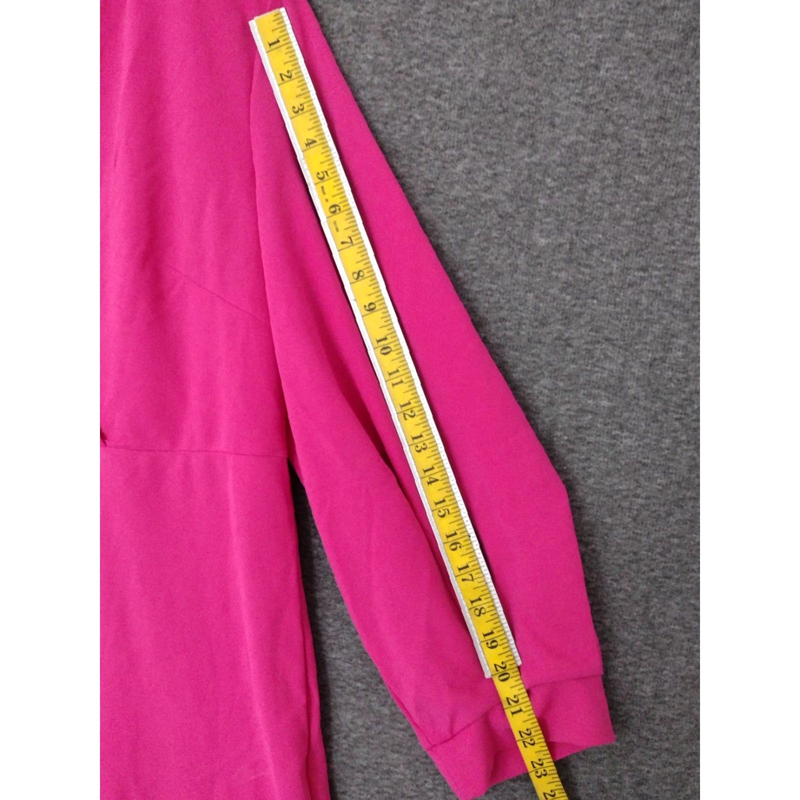 Pinko Womens Sheath Hot Pink Casual V-Neck 3/4 Sleeve Dress 3XL Size XXL / US 16-18 / IT 52-54 - 5 Thumbnail