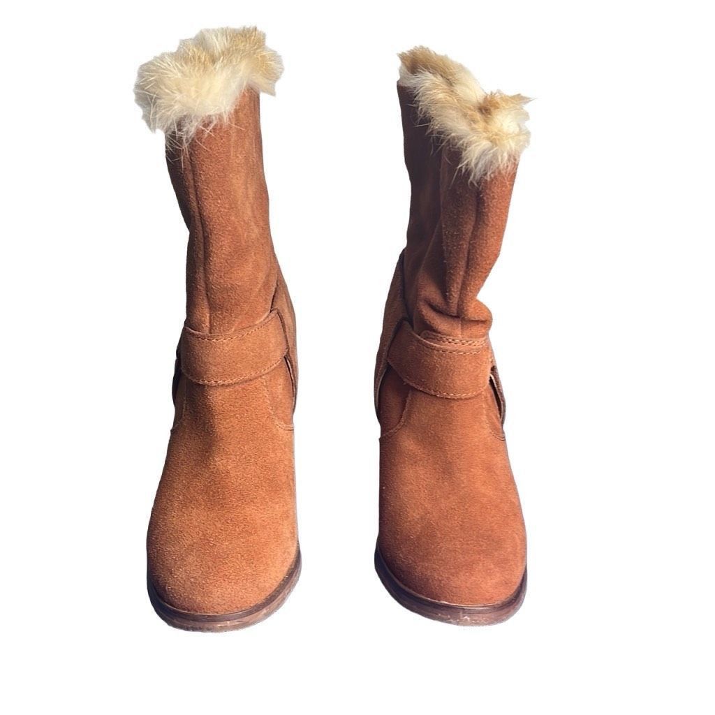 Ugg Koolaburra by Ugg Karlee Suede Fur Booties Size US 6 / IT 36 - 13 Thumbnail