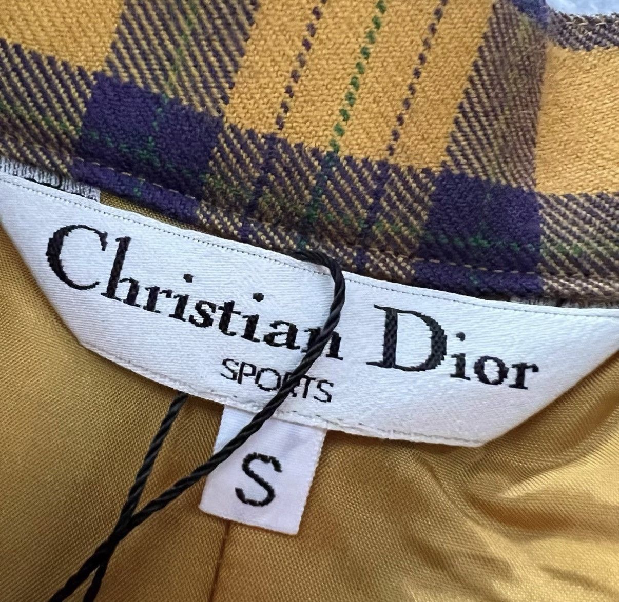 Dior Dior Yellow and Black Plaid Pleated Shorts J41 Size 26" / US 2 / IT 38 - 3 Thumbnail