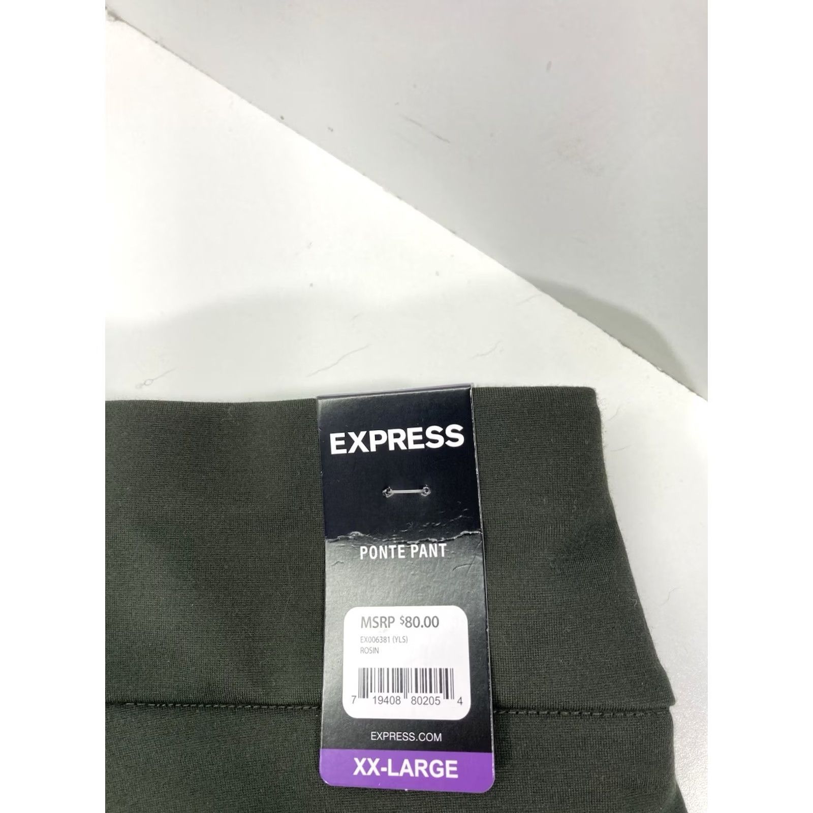 Express Express Ponte Pants Women 2XL Forest Green 42x27 Stretch NWT Khakis Leggings Size 40" / US 18 - 4 Thumbnail