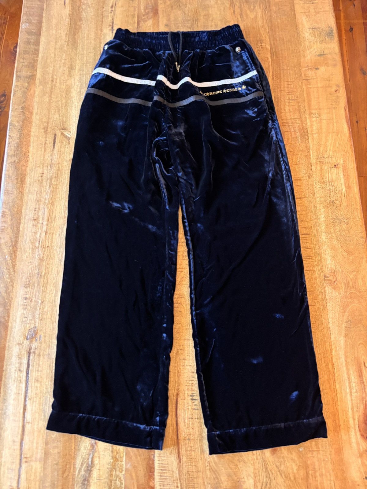 Chrome Hearts Chrome Hearts Velour Track Sweats Size US 32 / EU 48 - 1 Thumbnail