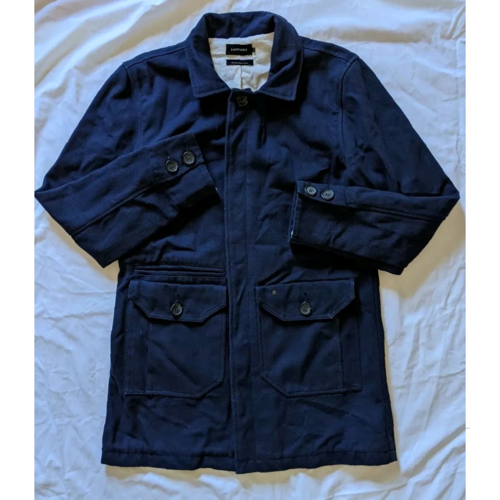Zanerobe Zanerobe Chore Hunting Field Jacket Navy Blue Canvas XL Men Coat Size US XL / EU 56 / 4 - 5 Thumbnail