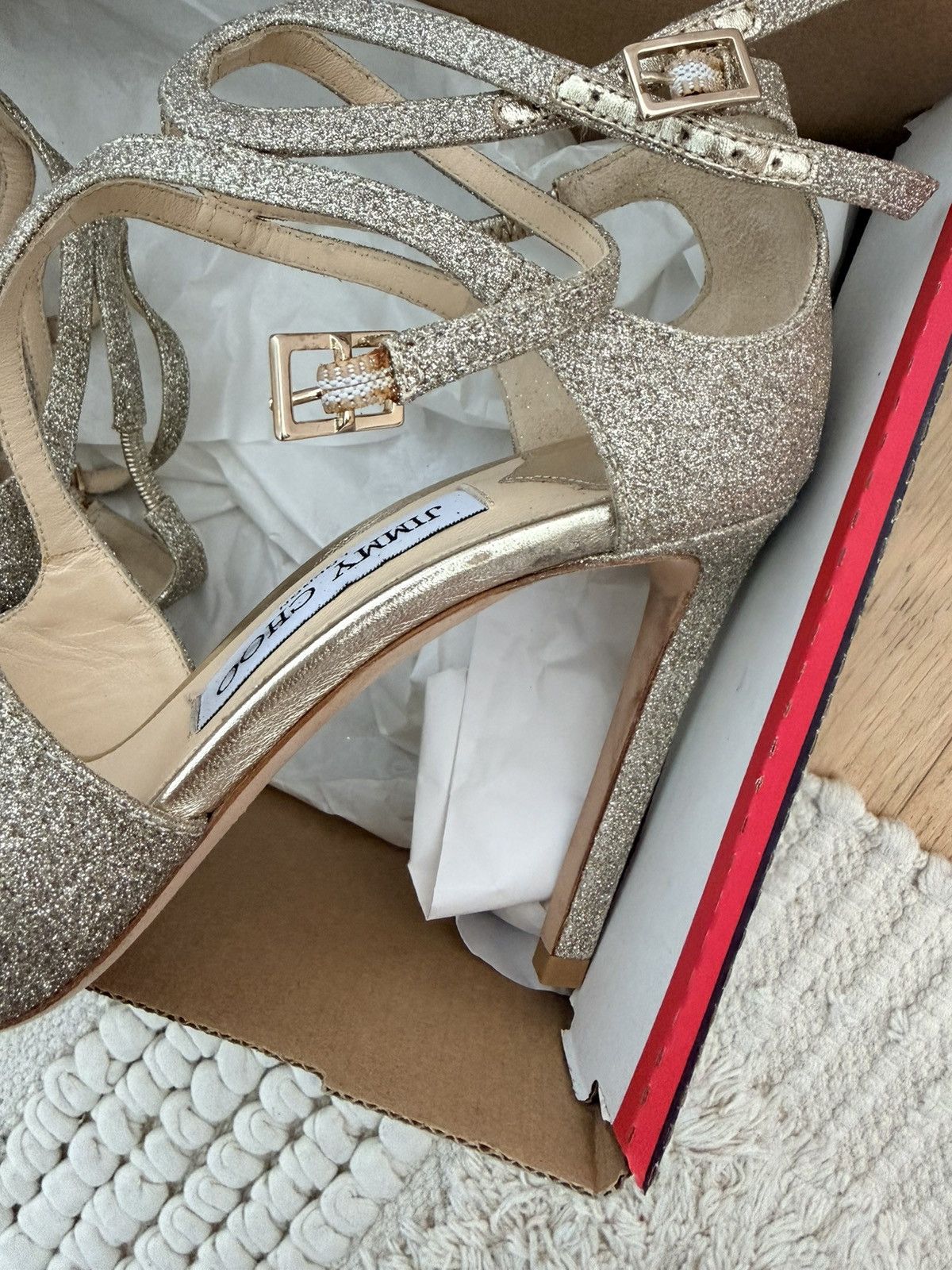 Jimmy Choo Jimmy Choo Lancer 100 Platinum Ice Leather Pumps Size 6.5 US Size US 7 / IT 37 - 6 Thumbnail