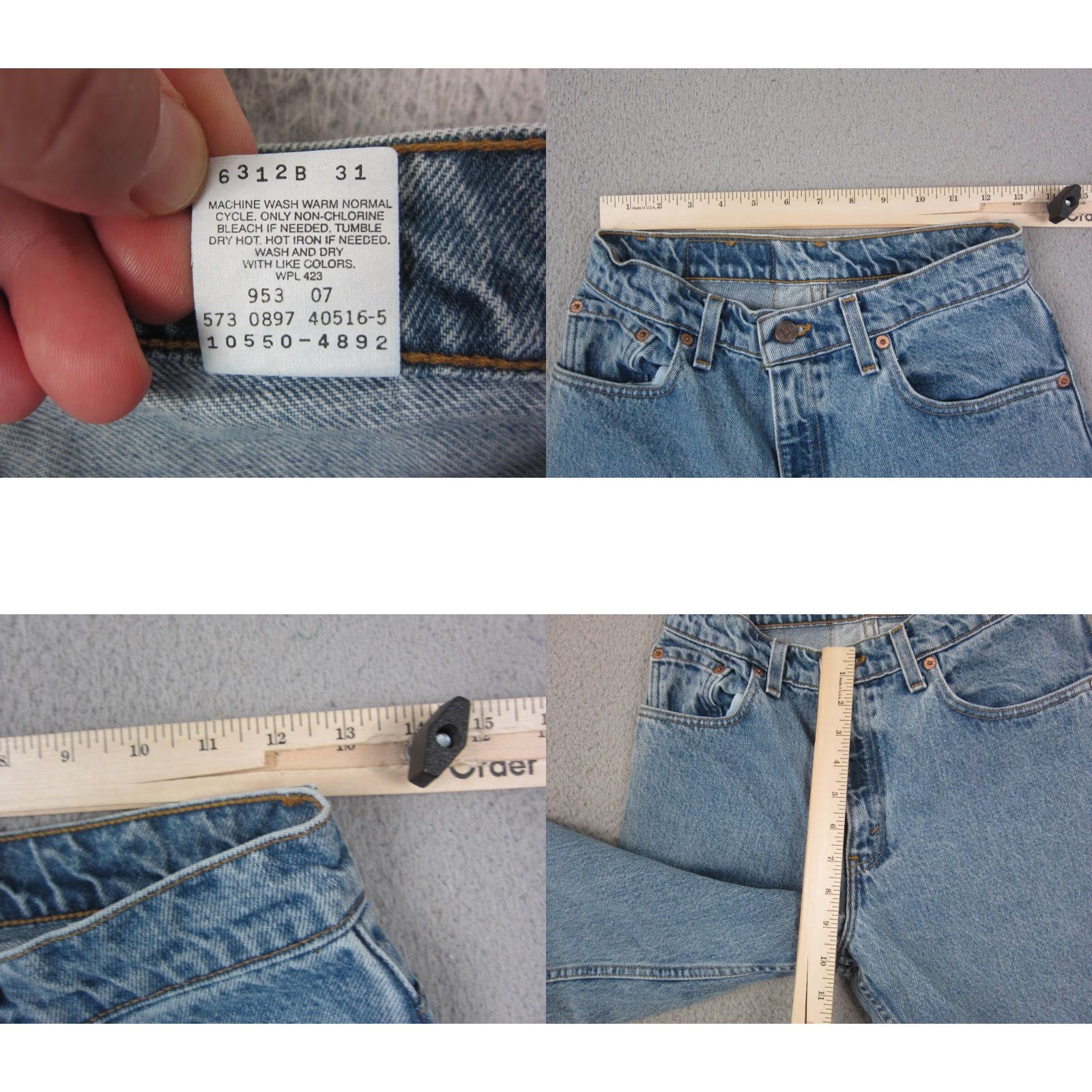 Levi's VINTAGE Levi's 550 Jeans Teens 7 Jr W 26 L 29 Blue Relaxed Fit Tapered Denim USA Jeans Mens 90s Size US 26 / EU 42 - 8 Thumbnail