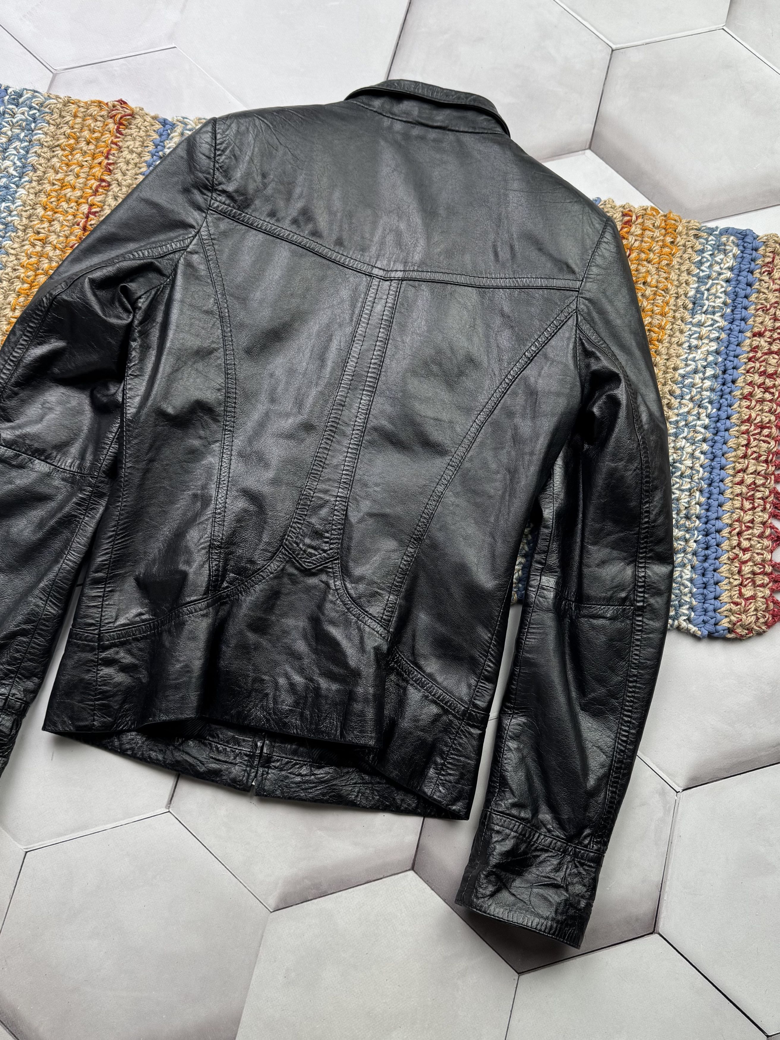Japanese Brand Vintage Cropped Leather Jacket (E4) Size S / US 4 / IT 40 - 13 Thumbnail