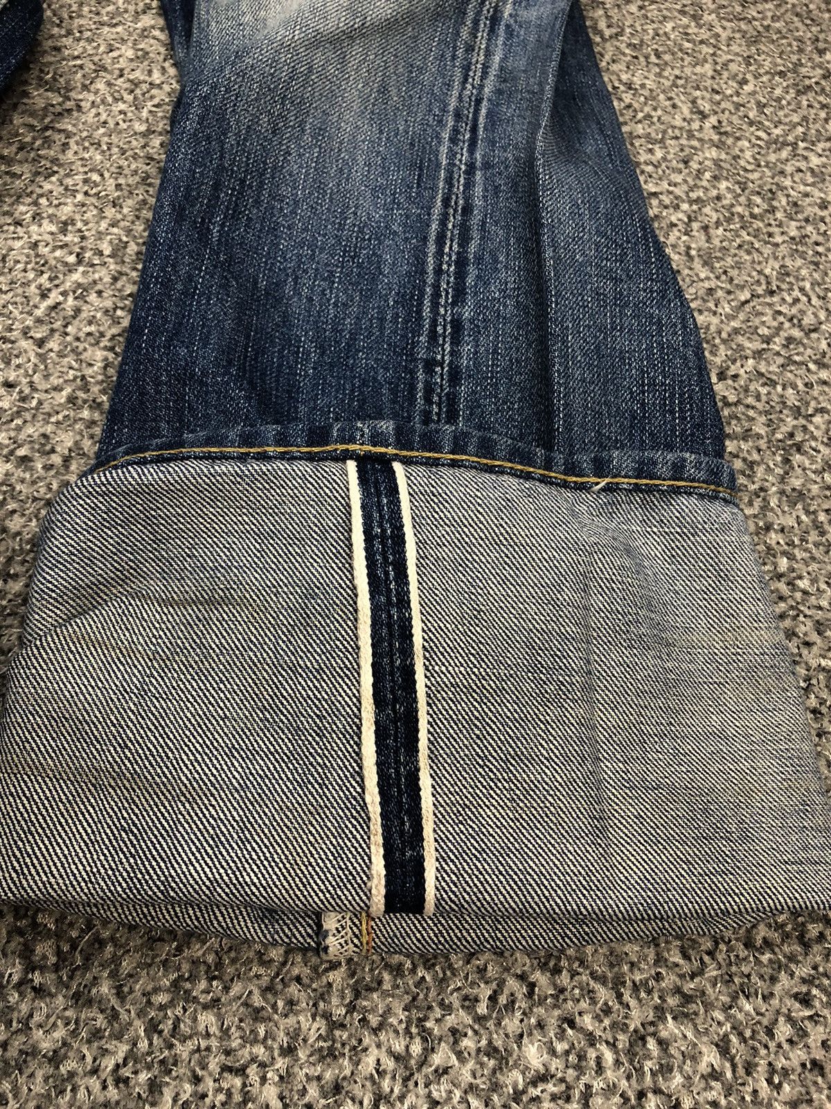 Evisu Vintage Distressed Japanese Brand Fullcount Selvage Jeans Size US 30 / EU 46 - 22 Thumbnail